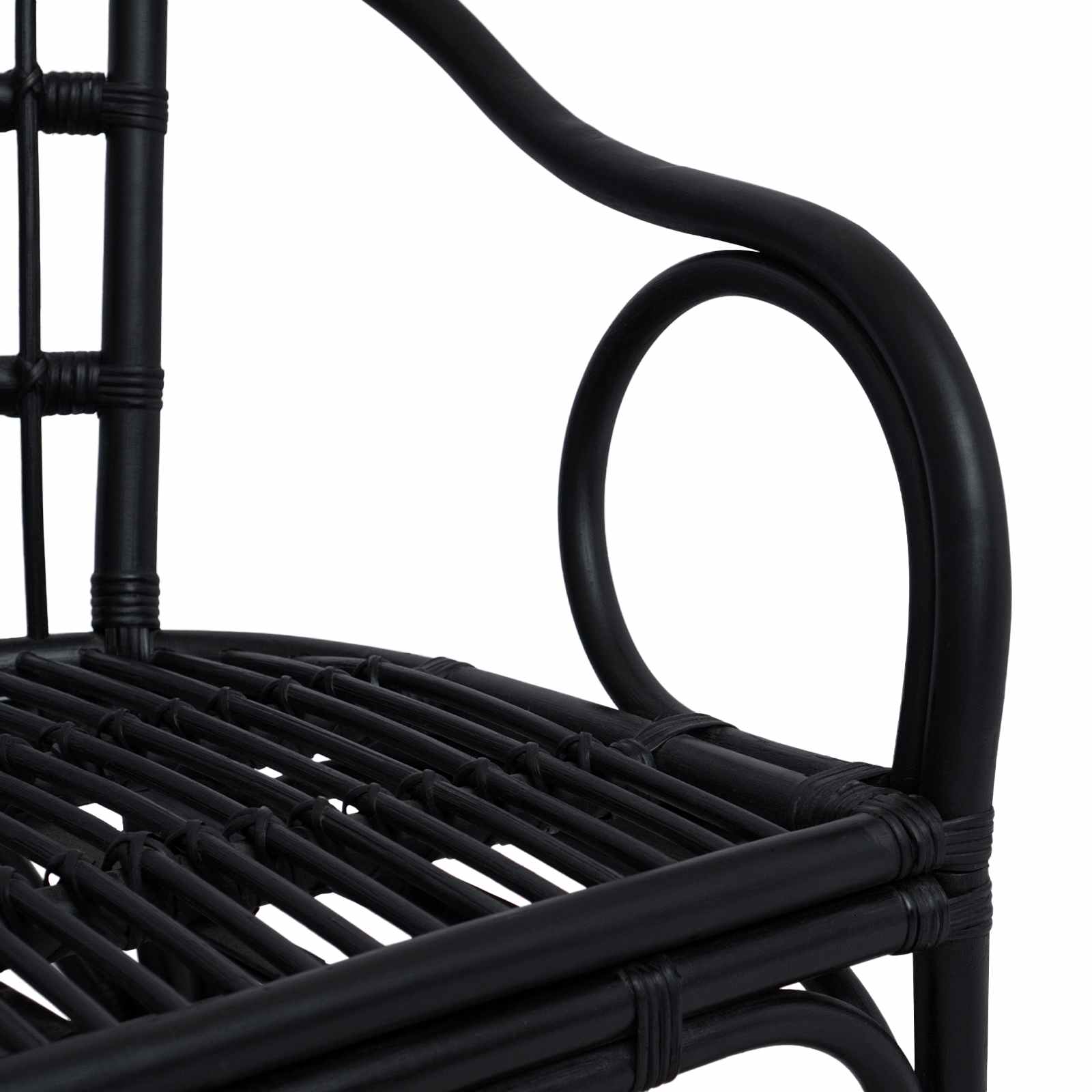 Susilankstantis krėslas Juoda 58 x 60 x 81 cm Ratanas