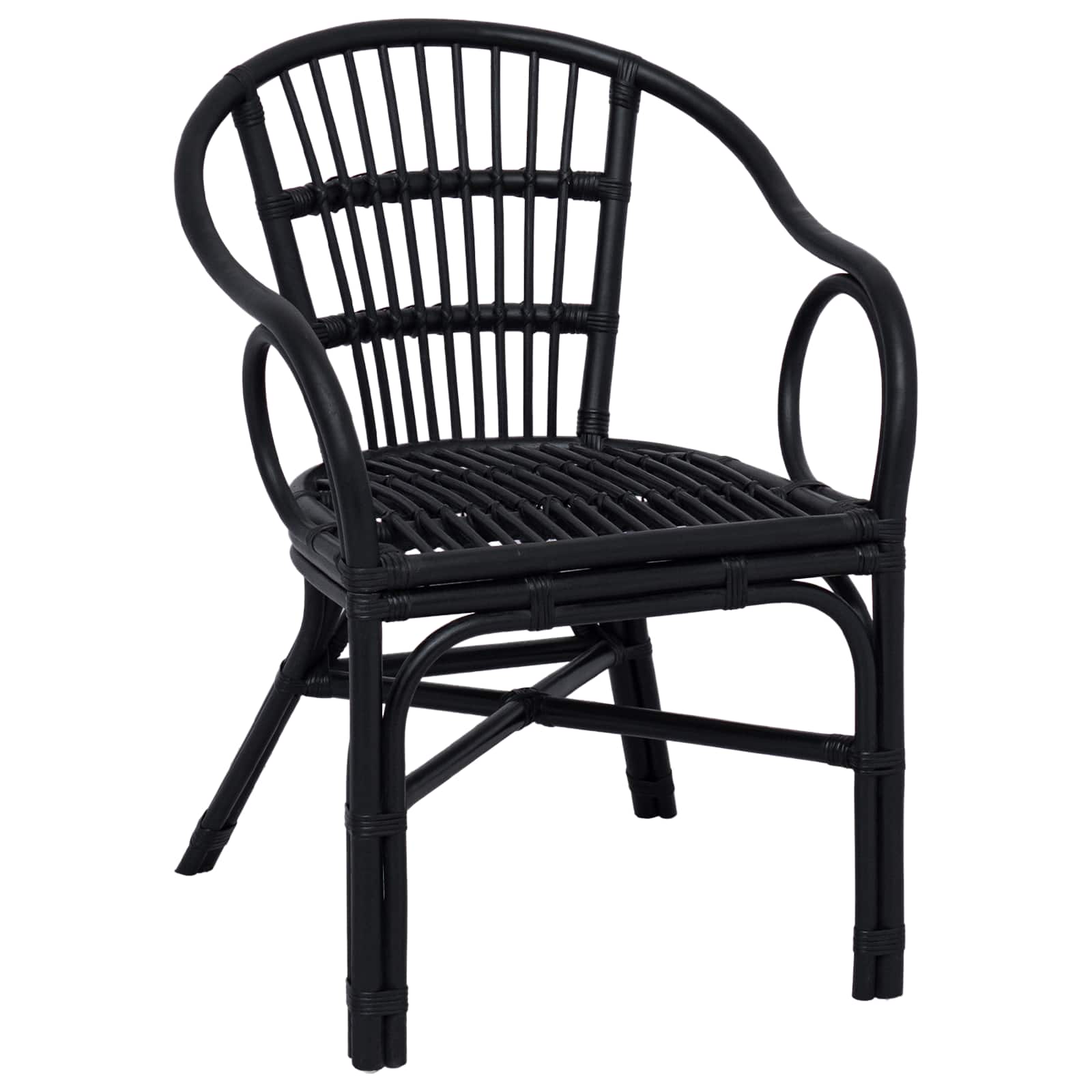Susilankstantis krėslas Juoda 58 x 60 x 81 cm Ratanas