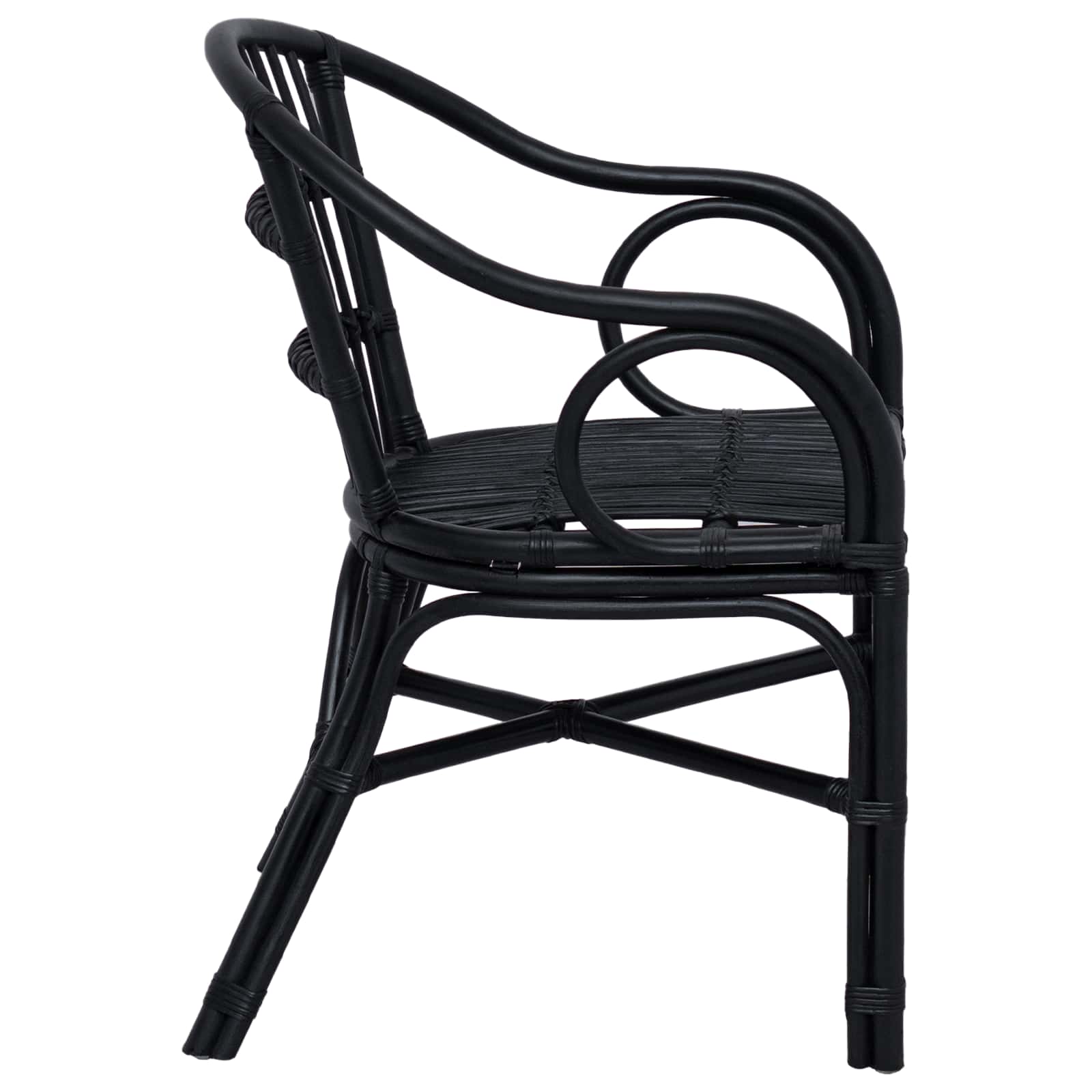 Susilankstantis krėslas Juoda 58 x 60 x 81 cm Ratanas
