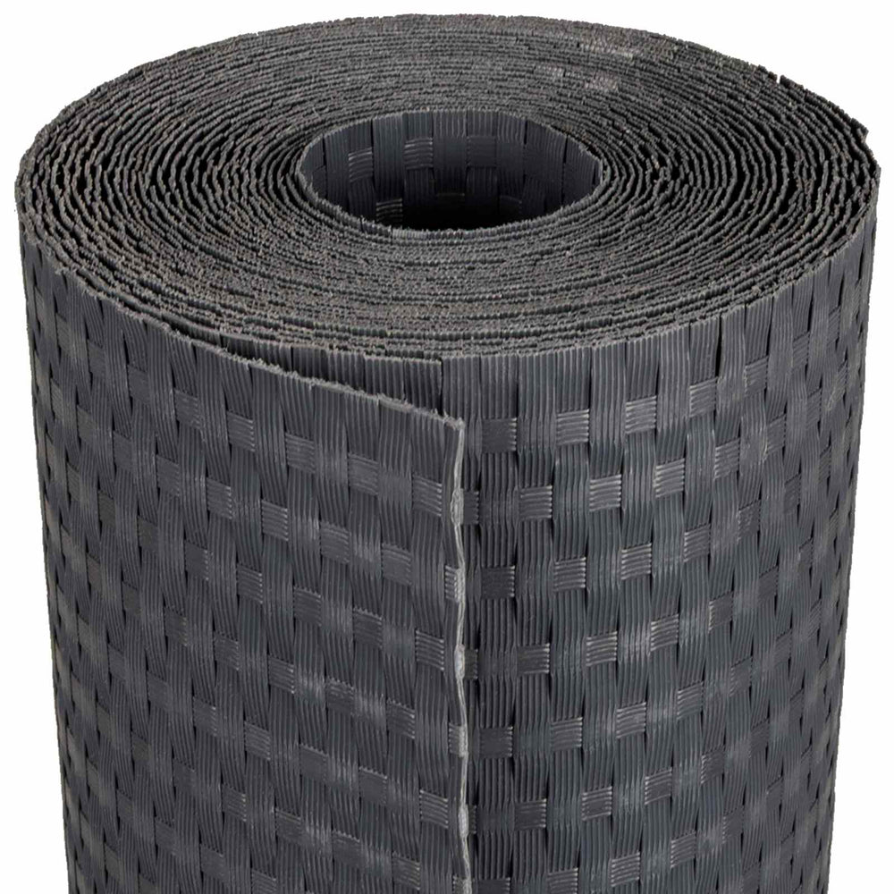 Balkono Ekranas Tamsiai pilka 500 x 80 cm poliratanas