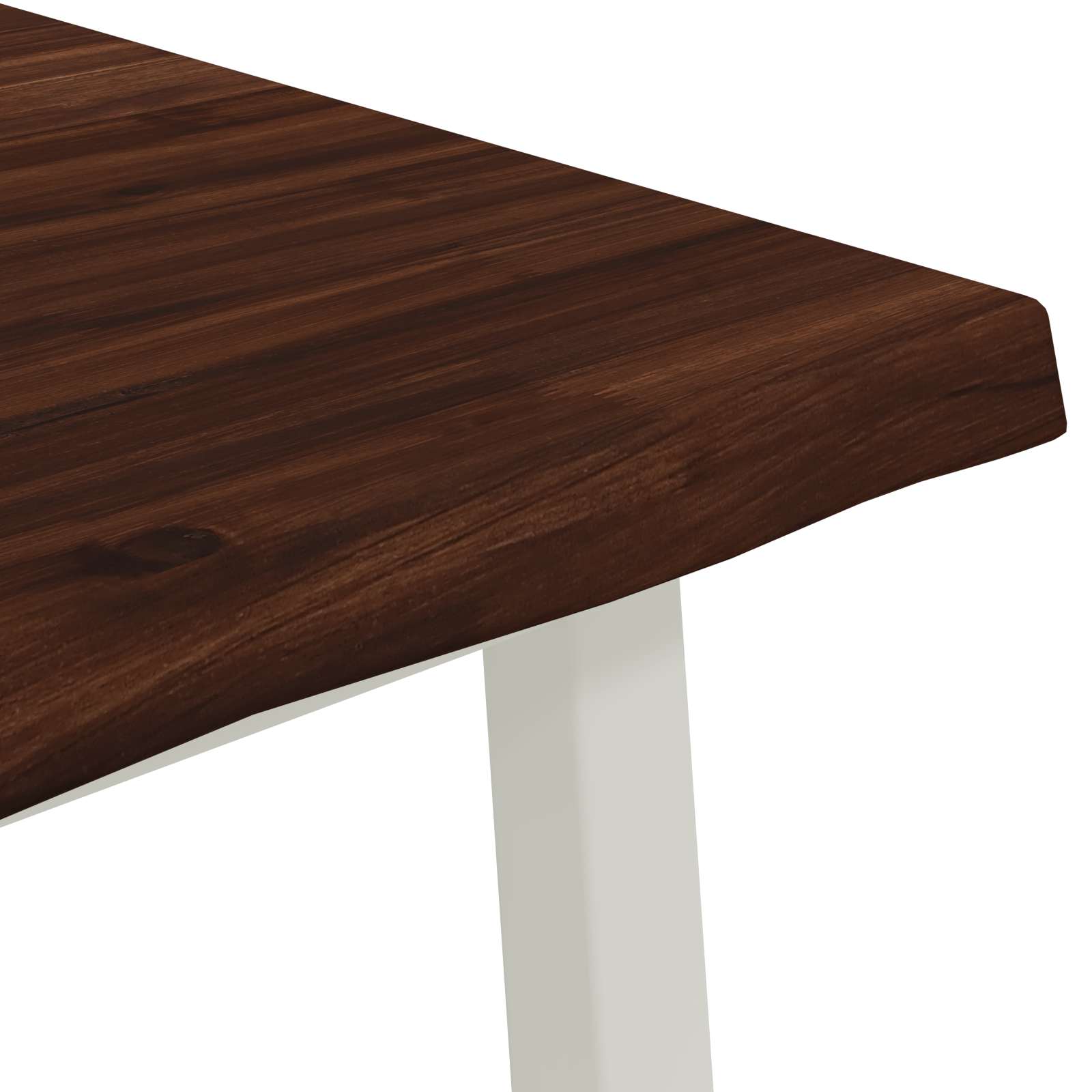60 x 55 x 75 cm Kietos akacijos mediena Tamsiai ruda ir balta.