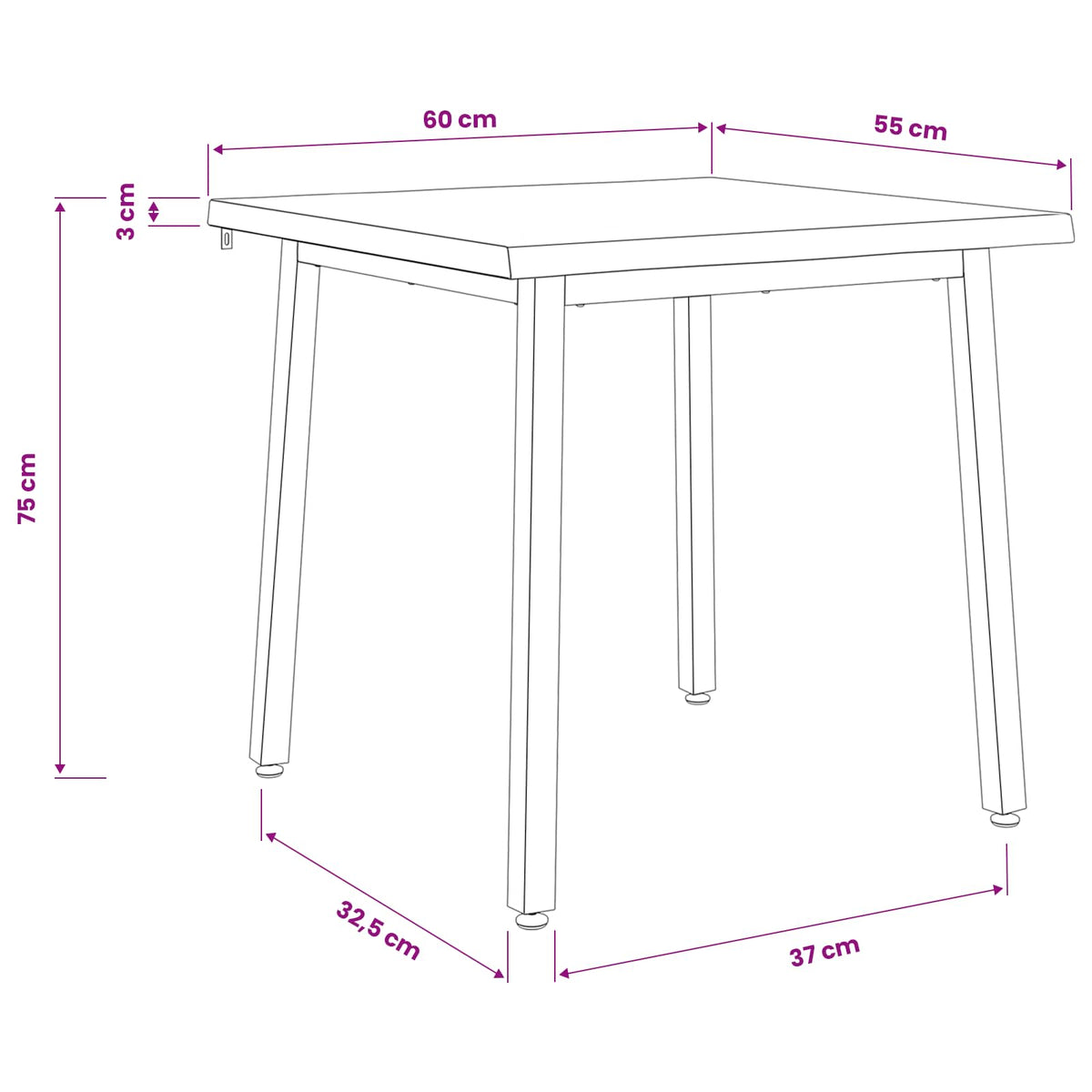 60 x 55 x 75 cm Kietos akacijos mediena Natūralus ir kava