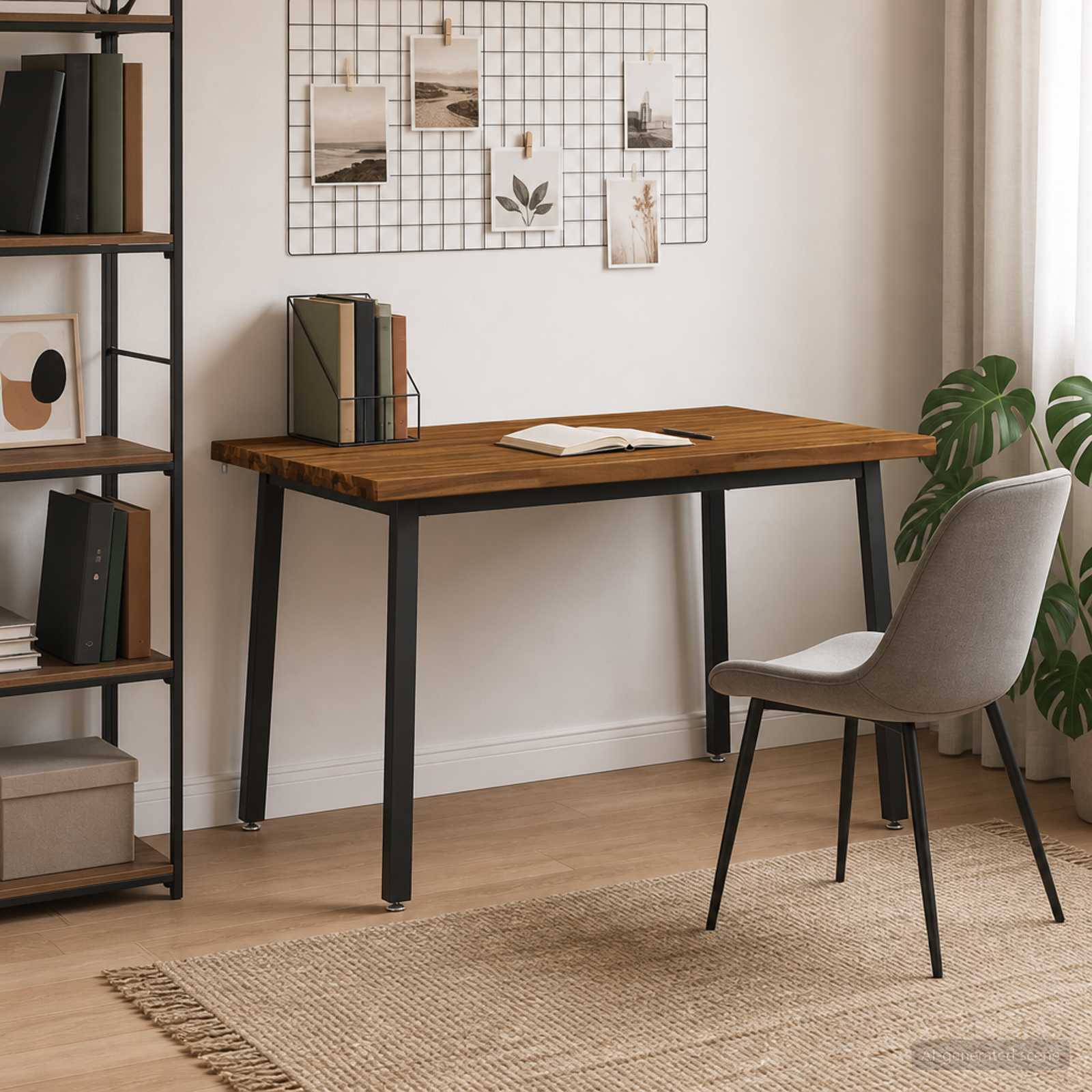 110 x 55 x 75 cm Kietos akacijos mediena Natūrali ir juoda