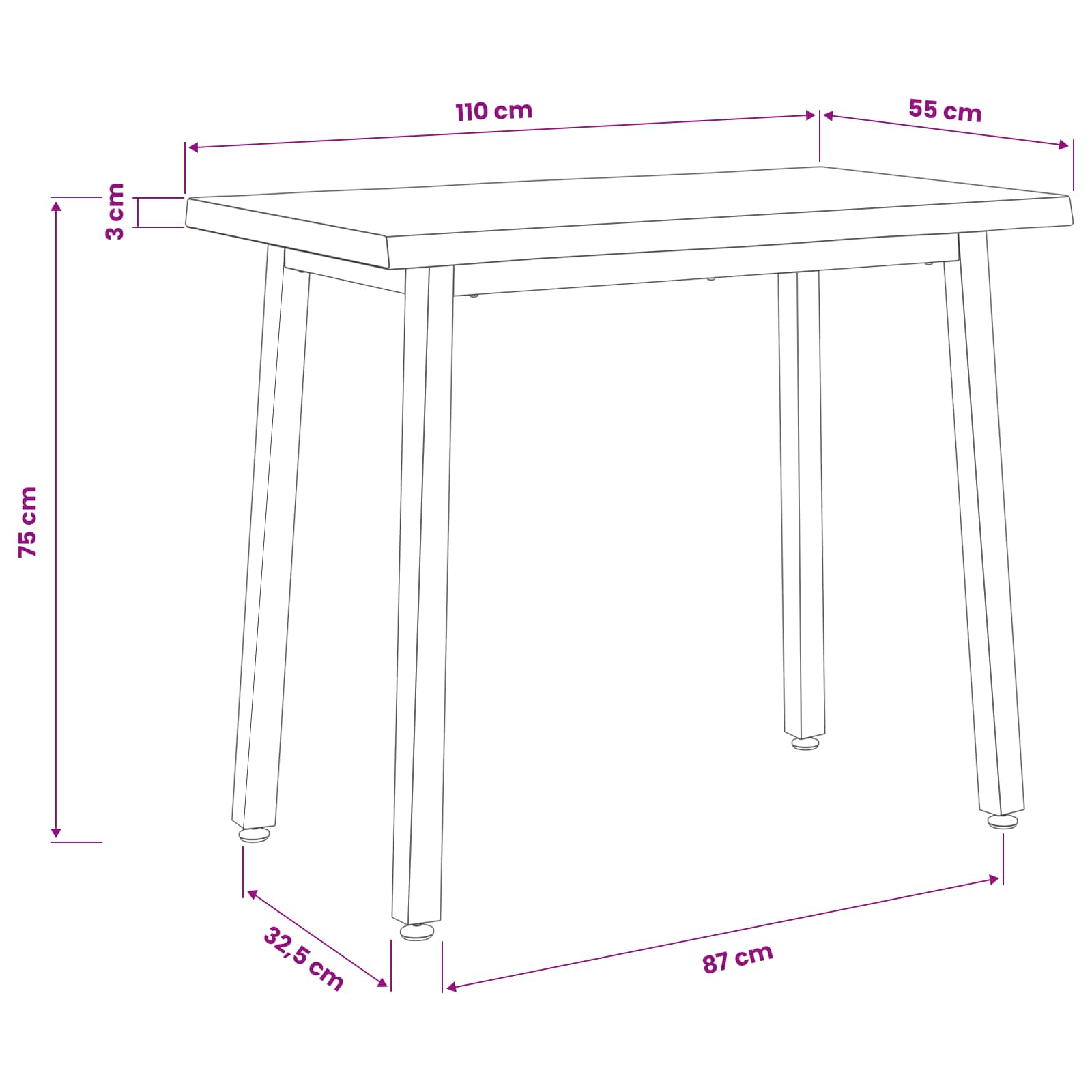 110 x 55 x 75 cm Kietos akacijos mediena Tamsiai ruda ir juoda
