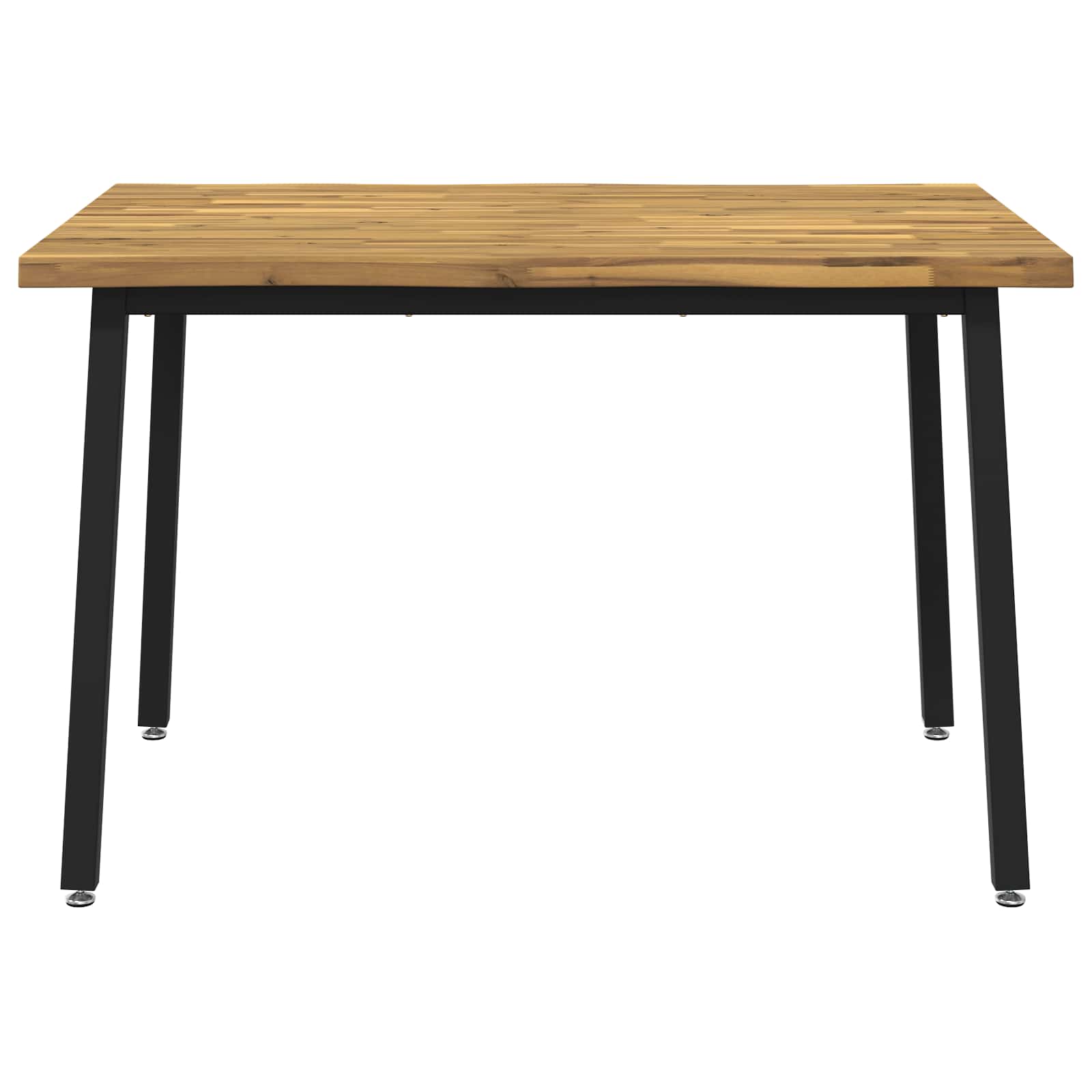 110 x 55 x 75 cm Kietos akacijos mediena Balta ir juoda