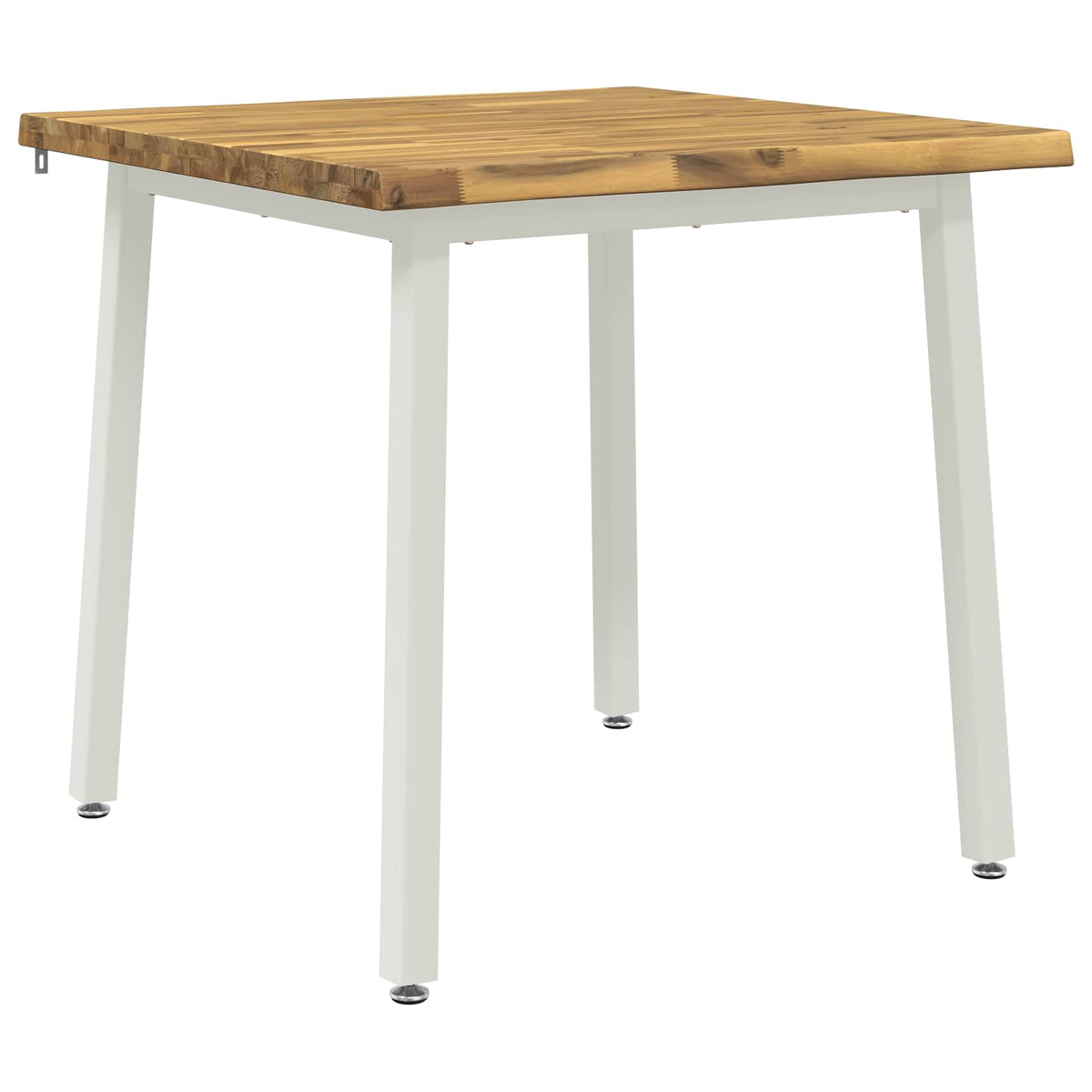 70 x 70 x 75 cm Kietos akacijos mediena Balta Kvadrato