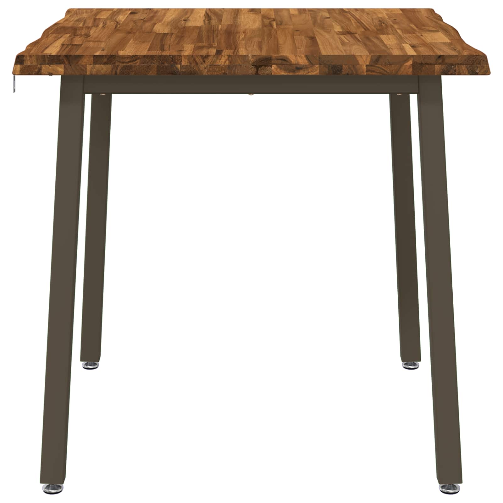 90 x 90 x 75 cm Kietos akacijos mediena Natūralus ir kava