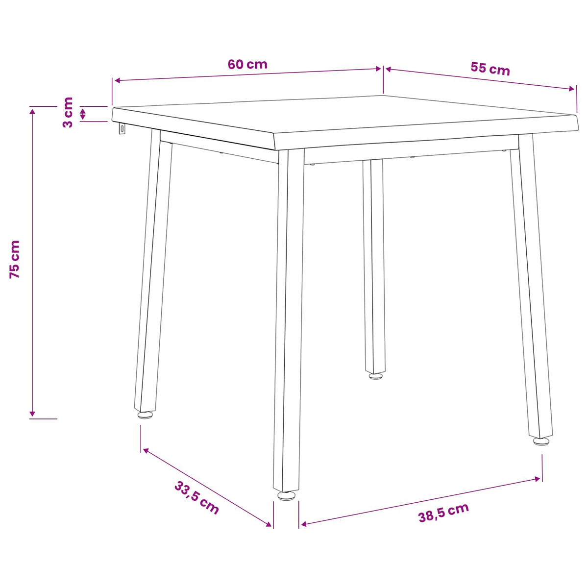 60 x 55 x 75 cm Kietos akacijos mediena Natūralus ir kava
