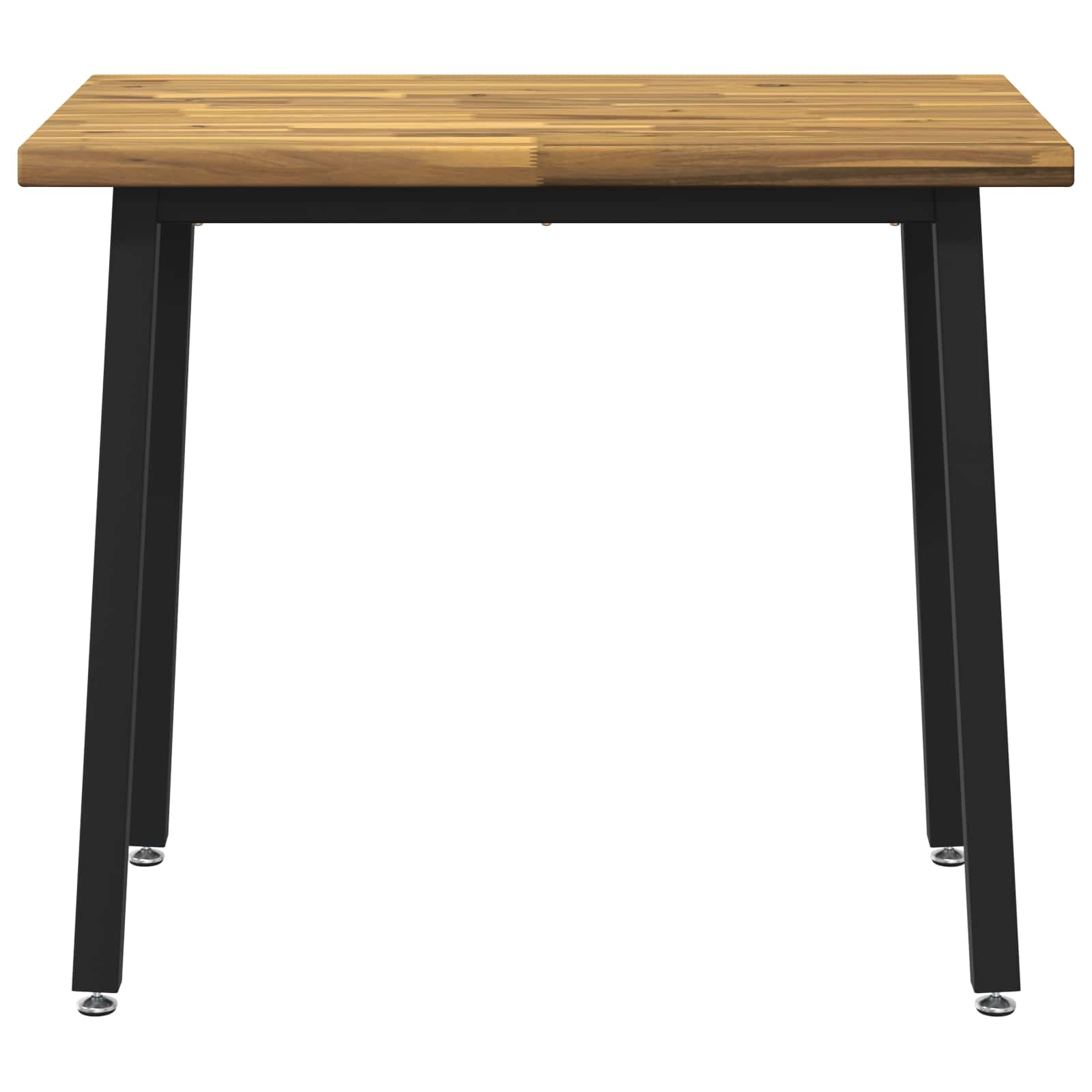 90 x 55 x 75 cm Kietos akacijos mediena Balta ir juoda