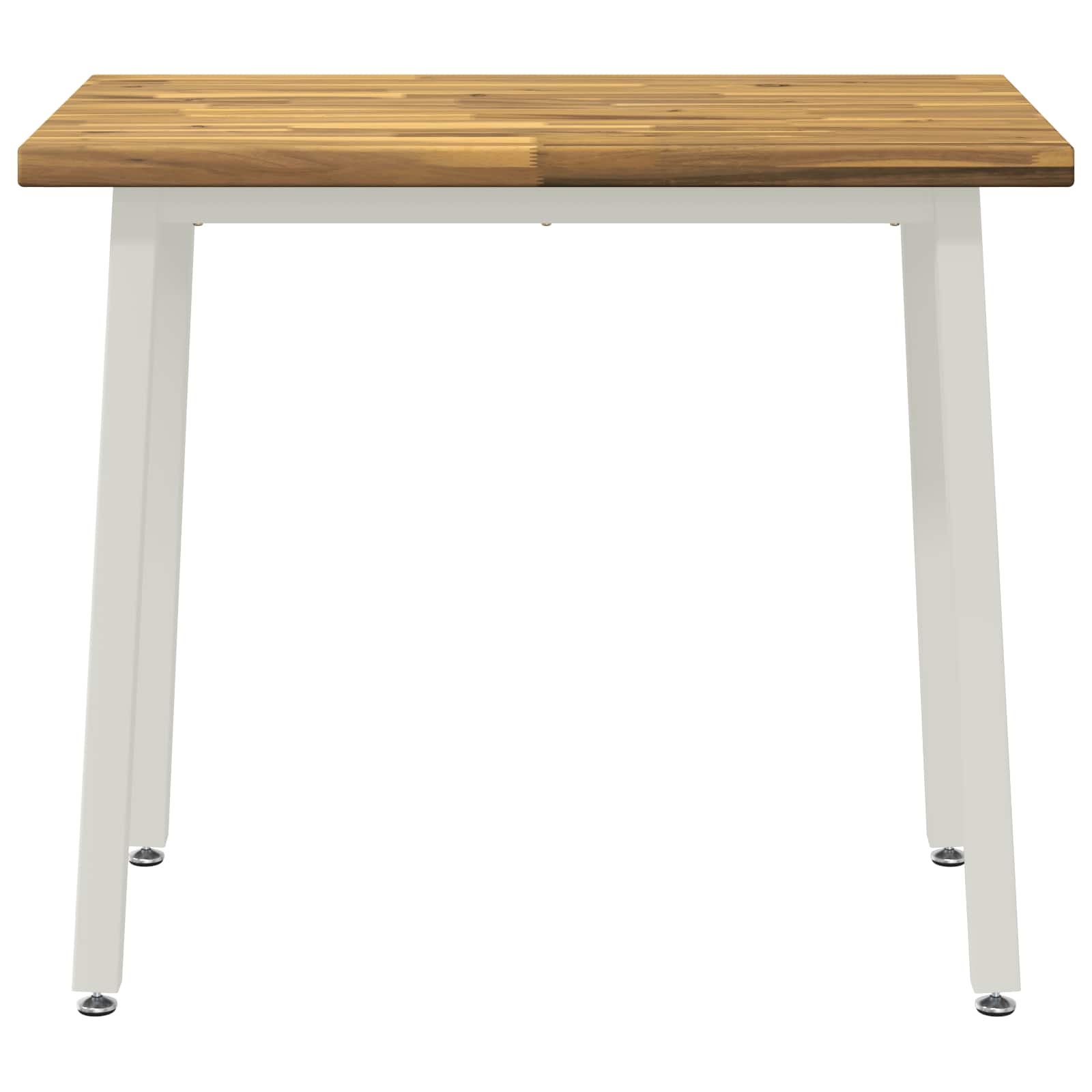 90 x 55 x 75 cm Kietos akacijos mediena Balta Stačiakampio