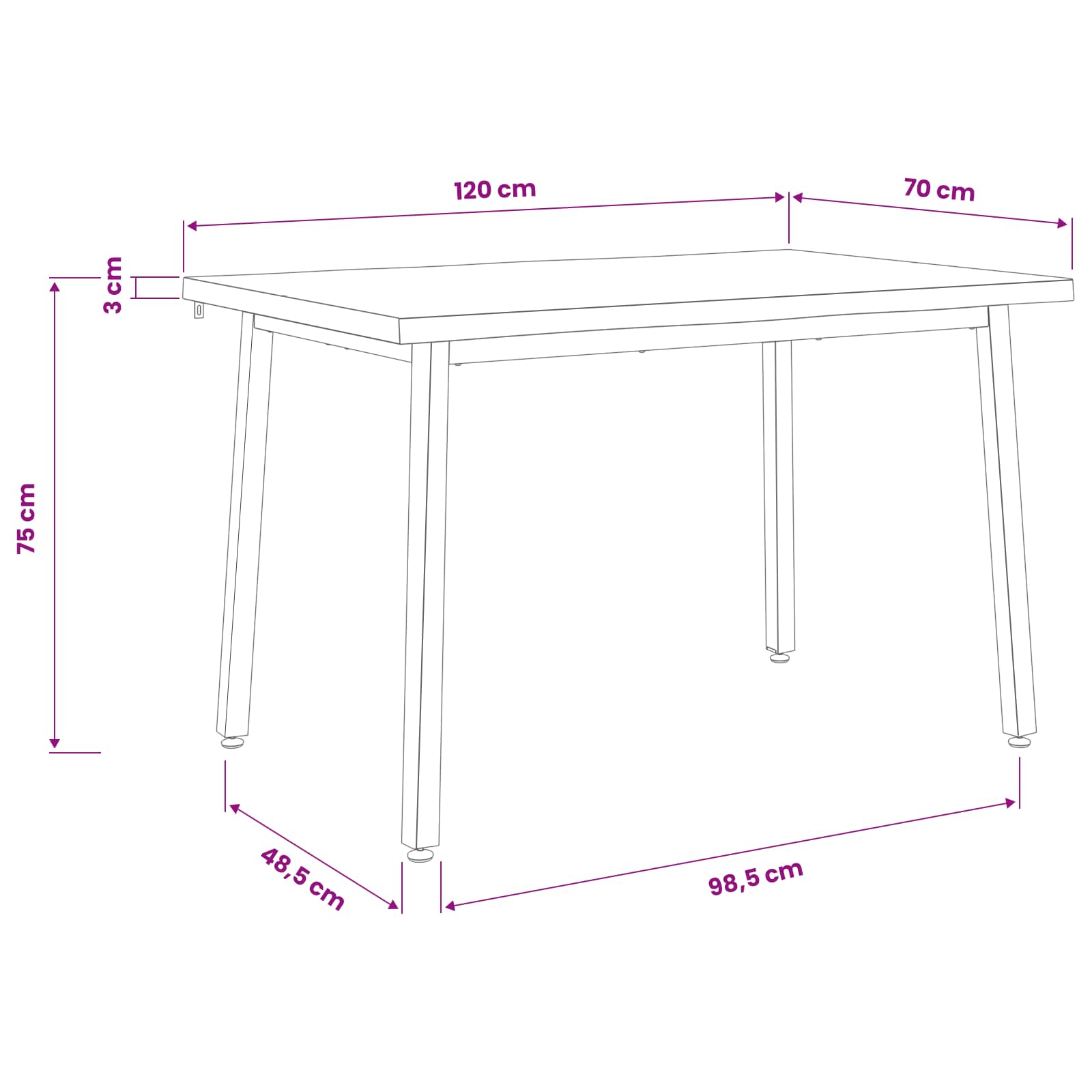 120 x 70 x 75 cm Kietos akacijos mediena Tamsiai ruda ir juoda