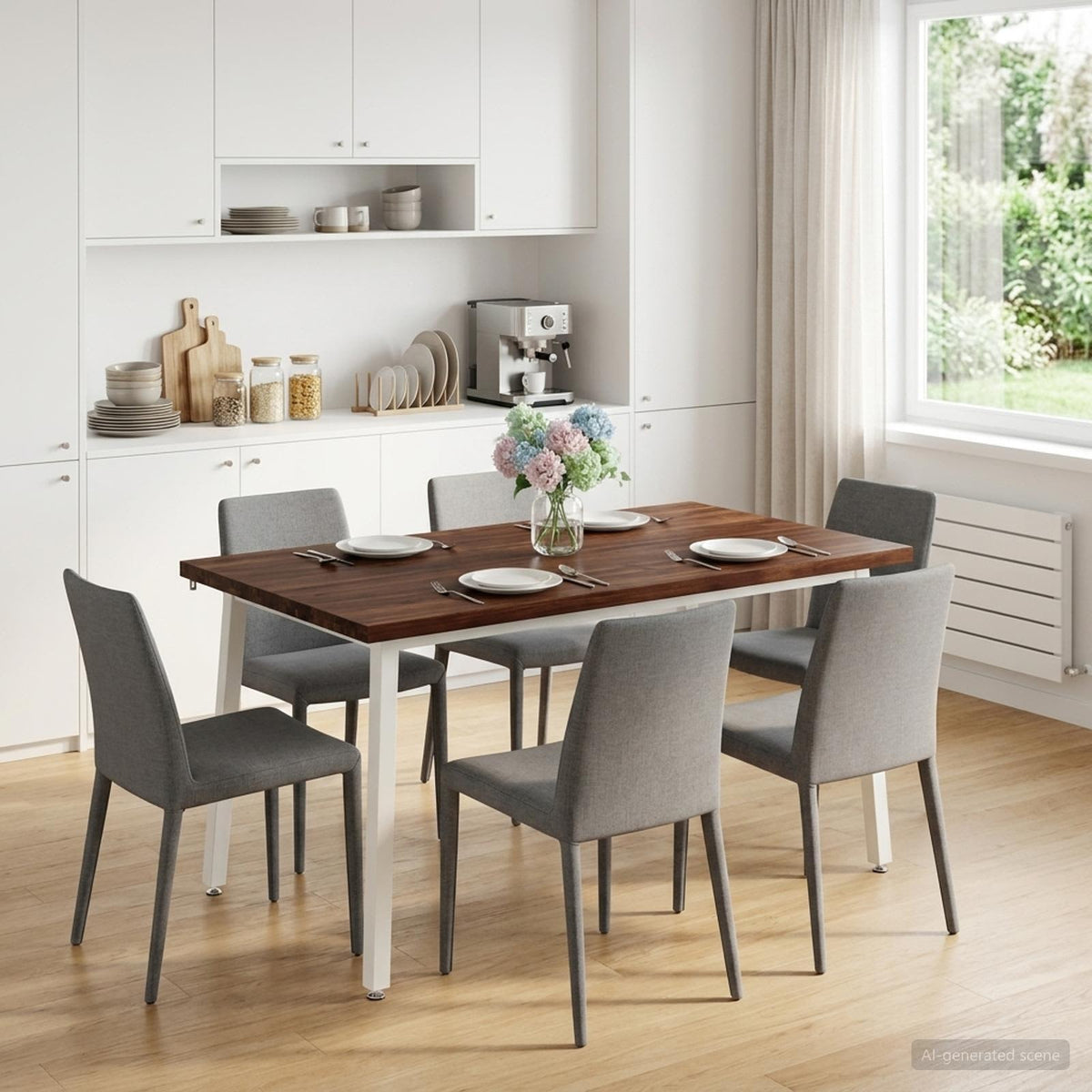 Kvadratinis valgomojo stalas 140 x 80 x 75 cm