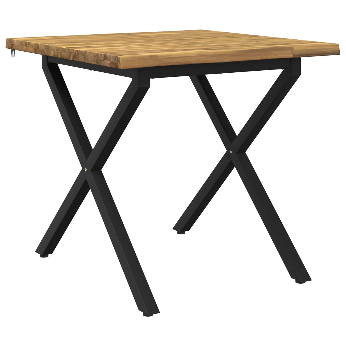 60 x 55 x 75 cm Kietos akacijos mediena Balta ir juoda