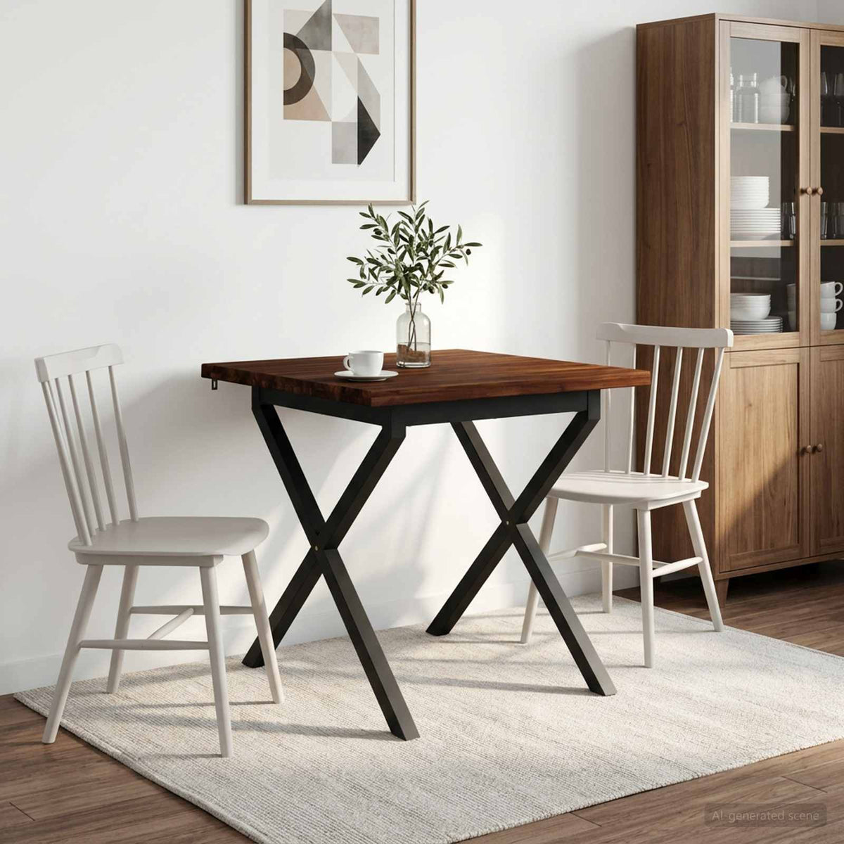Kvadratinis valgomojo stalas 70 x 70 x 75 cm