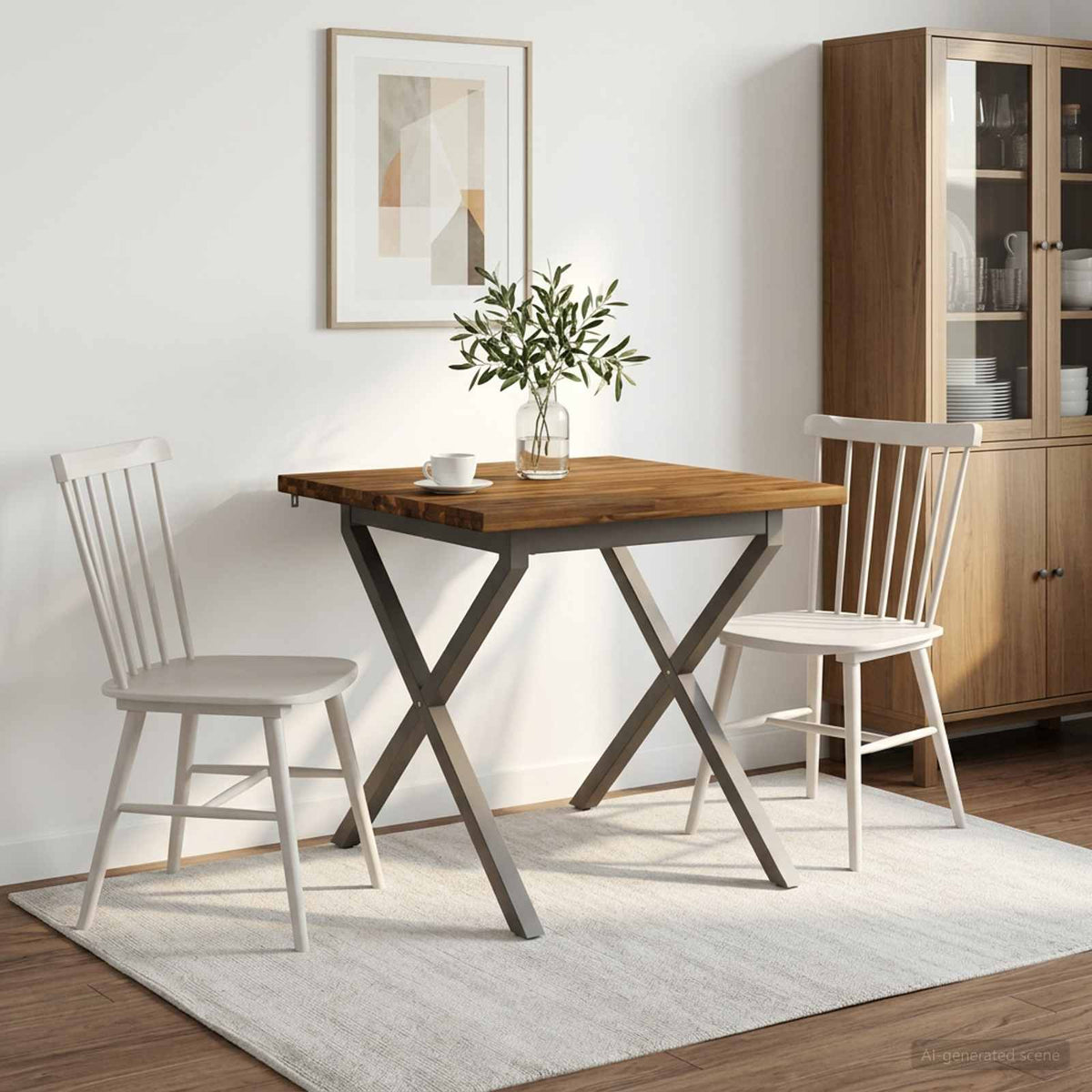 Kvadratinis valgomojo stalas 80 x 80 x 75 cm
