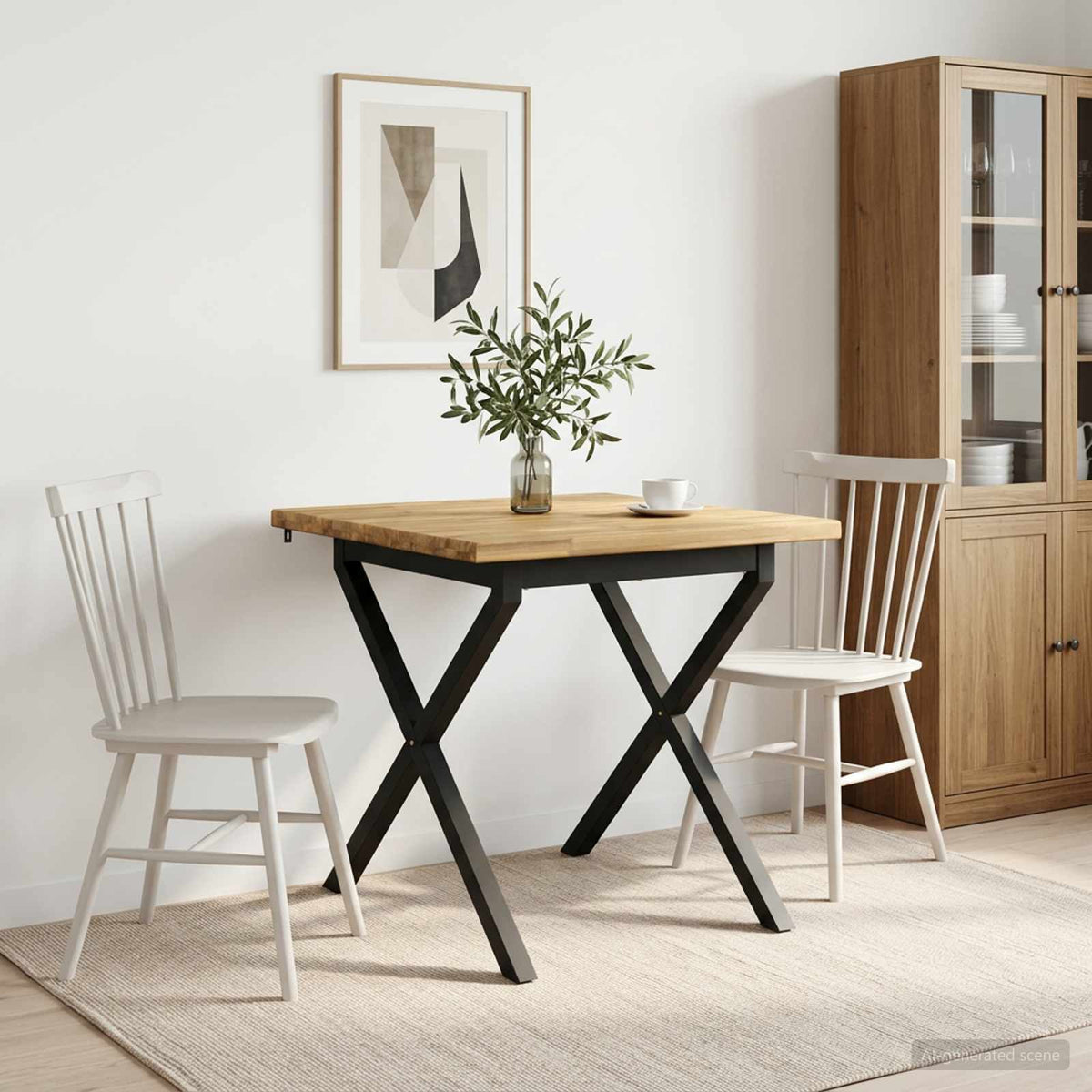 Kvadratinis valgomojo stalas 80 x 80 x 75 cm