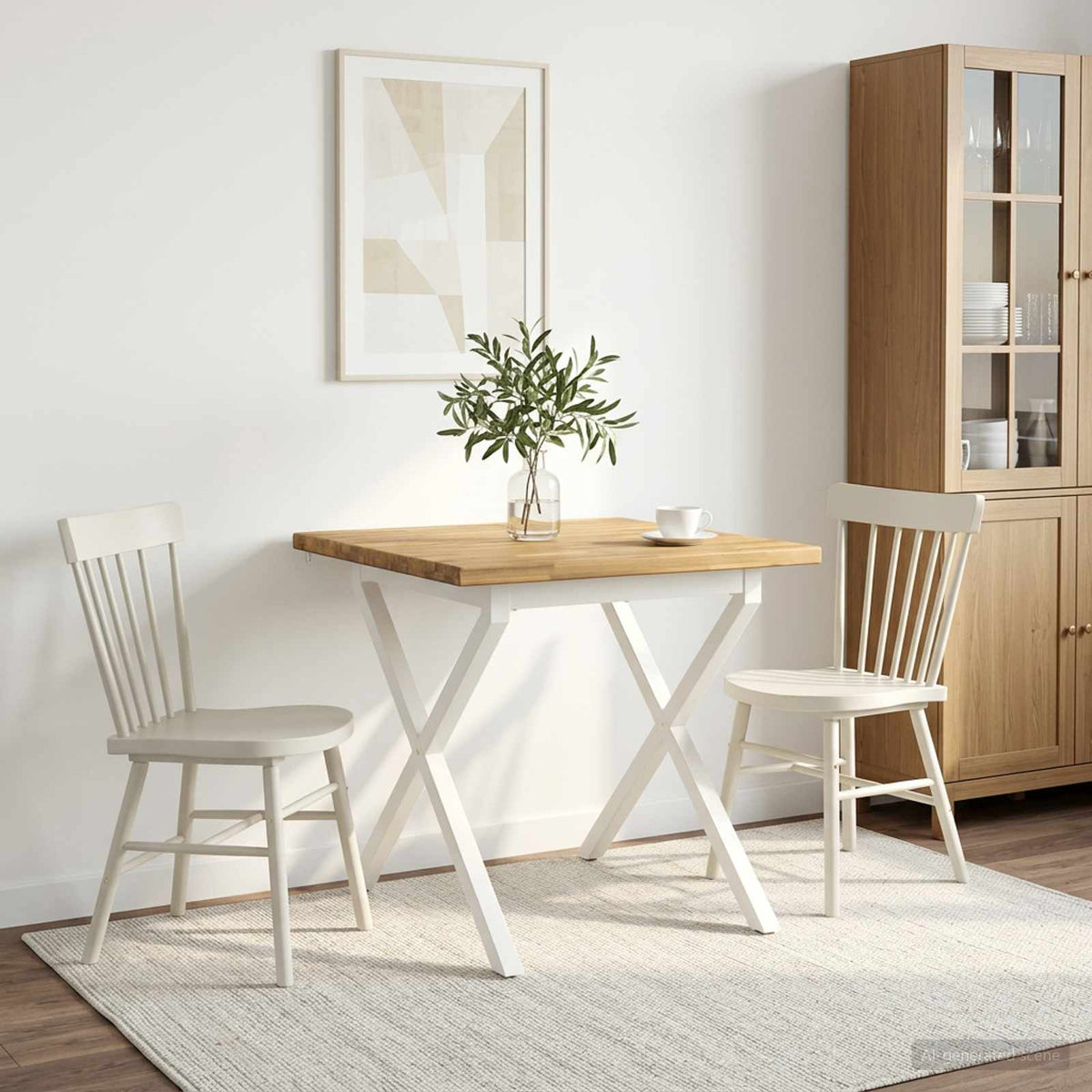 Kvadratinis valgomojo stalas 80 x 80 x 75 cm
