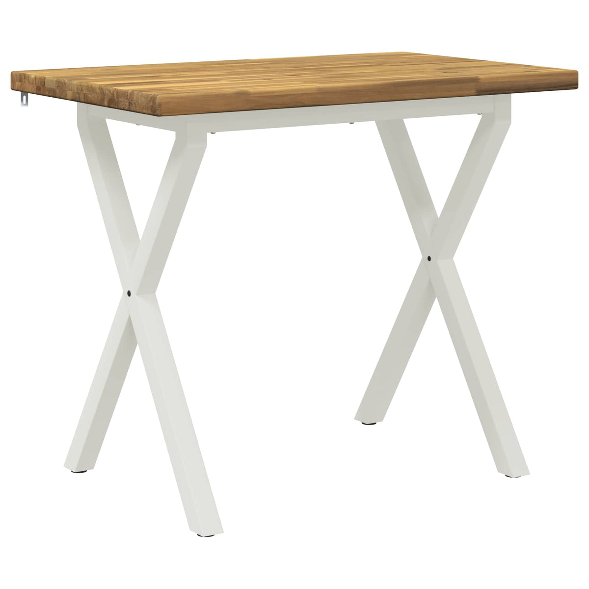 90 x 55 x 75 cm Kietos akacijos mediena Balta Stačiakampio