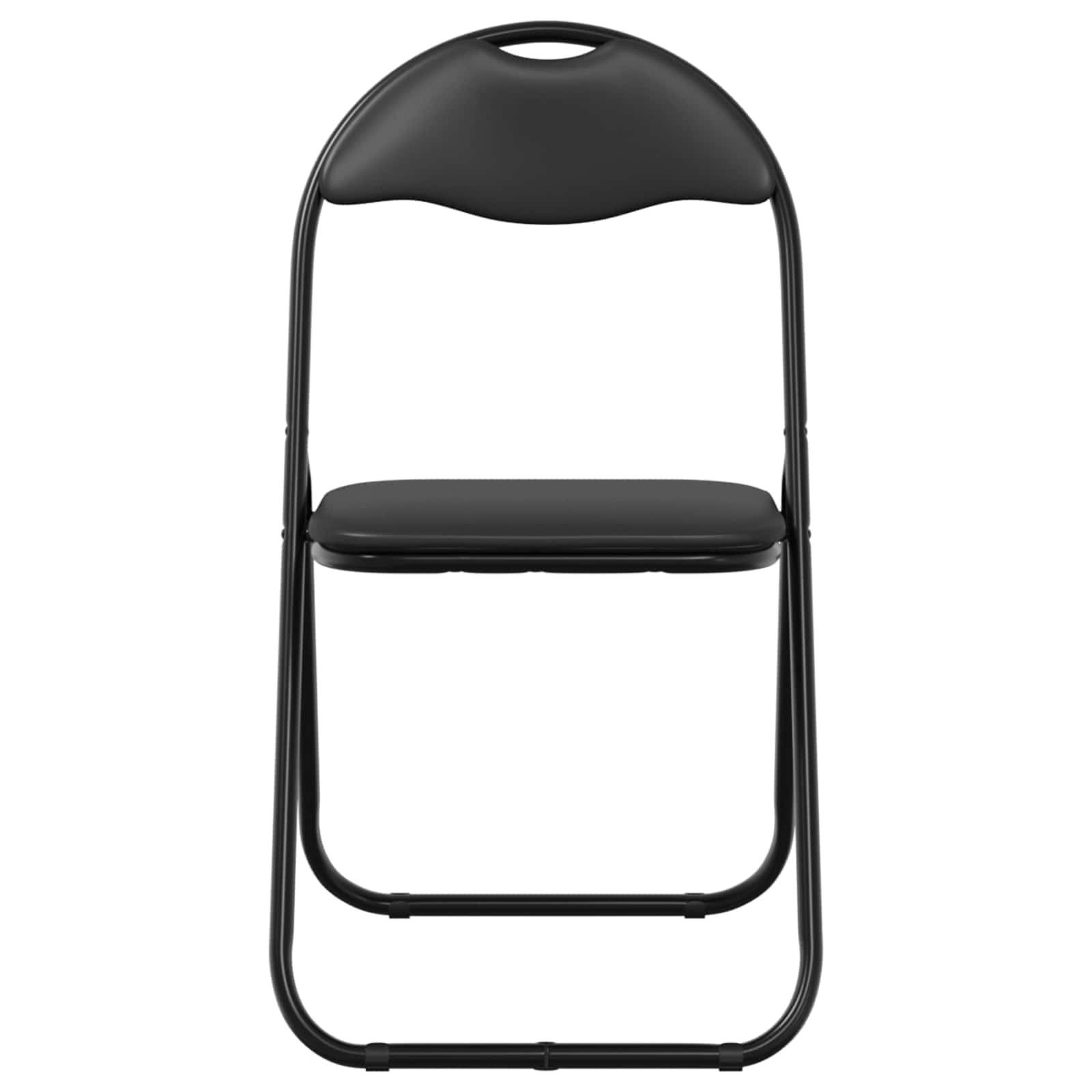 Folding Chair 2 pcs Black 48 x 43.5 x 81 cm Artificial Leather