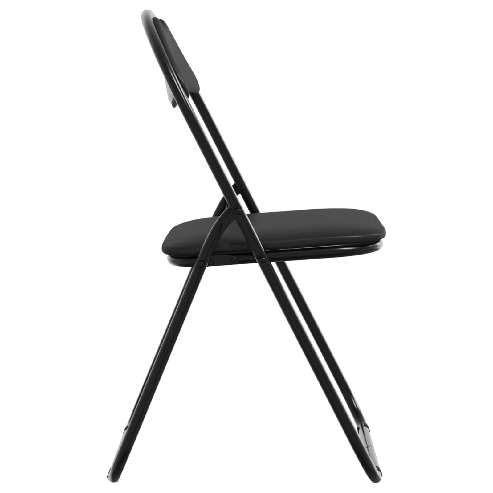 Folding Chair 2 pcs Black 48 x 43.5 x 81 cm Artificial Leather