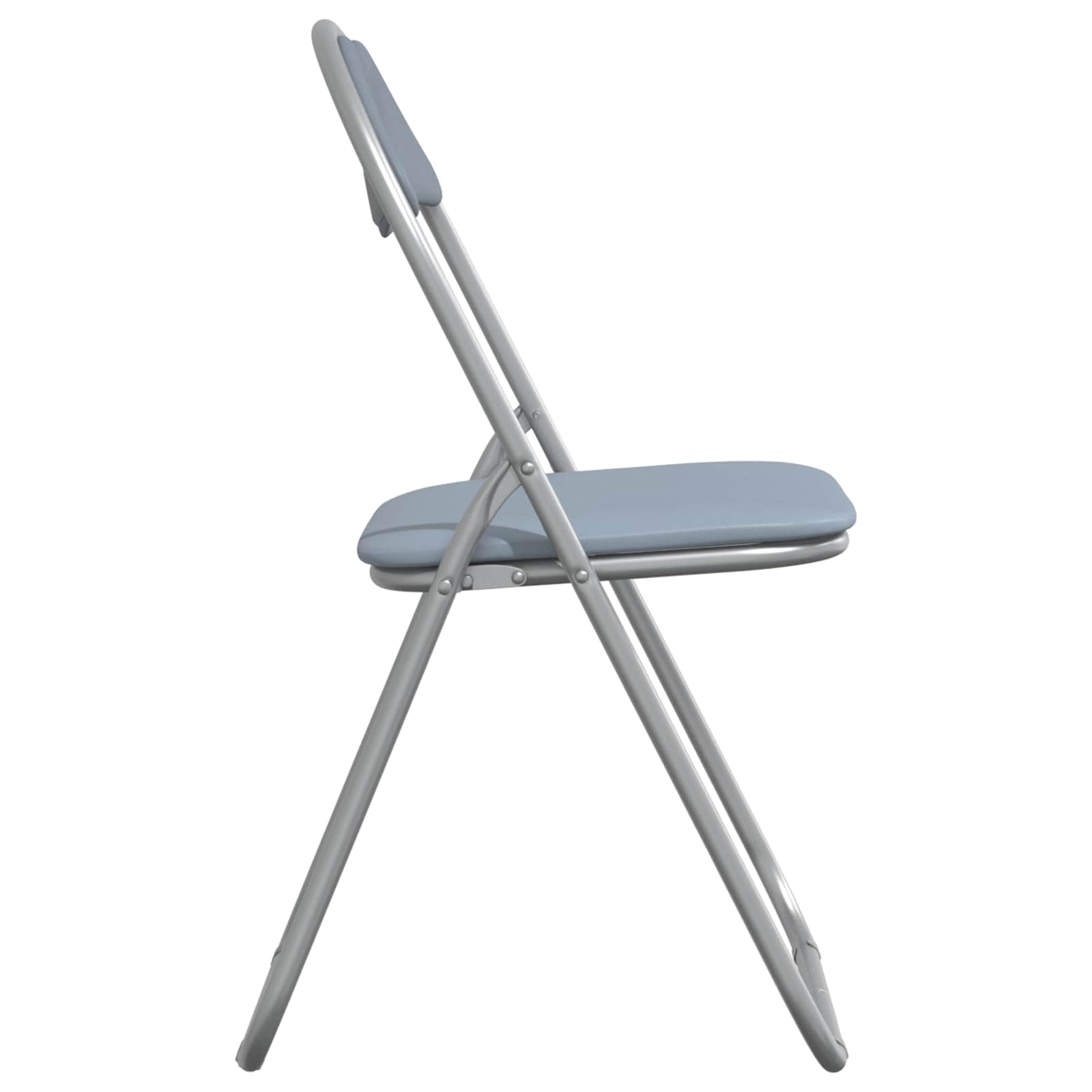 Sulankstoma kėdė 8 pcs Pilka 48 x 43,5 x 81 cm Dirbtinė oda