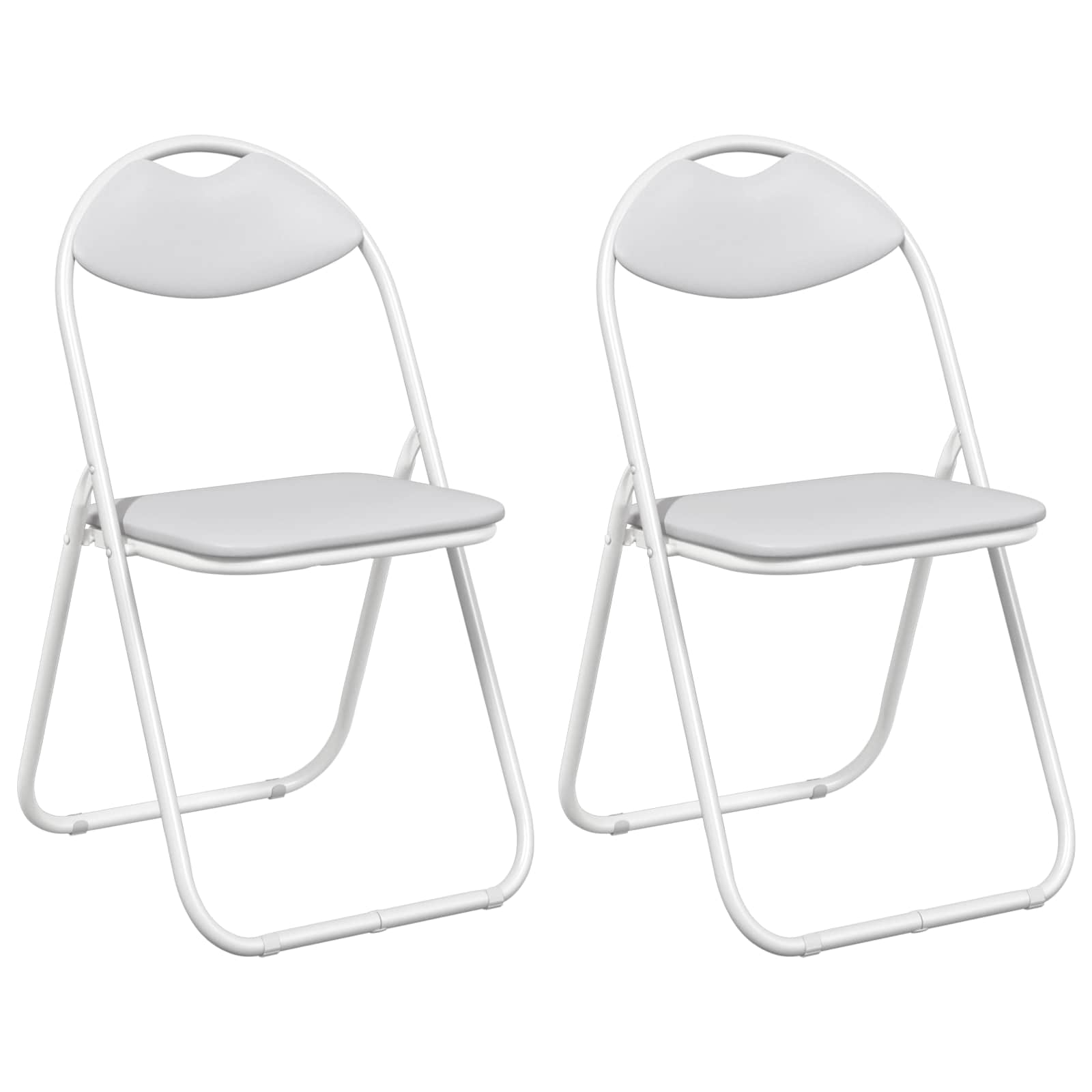Sulankstoma valgomojo kėdė 2 pcs Baltas 48 x 43,5 x 81 cm