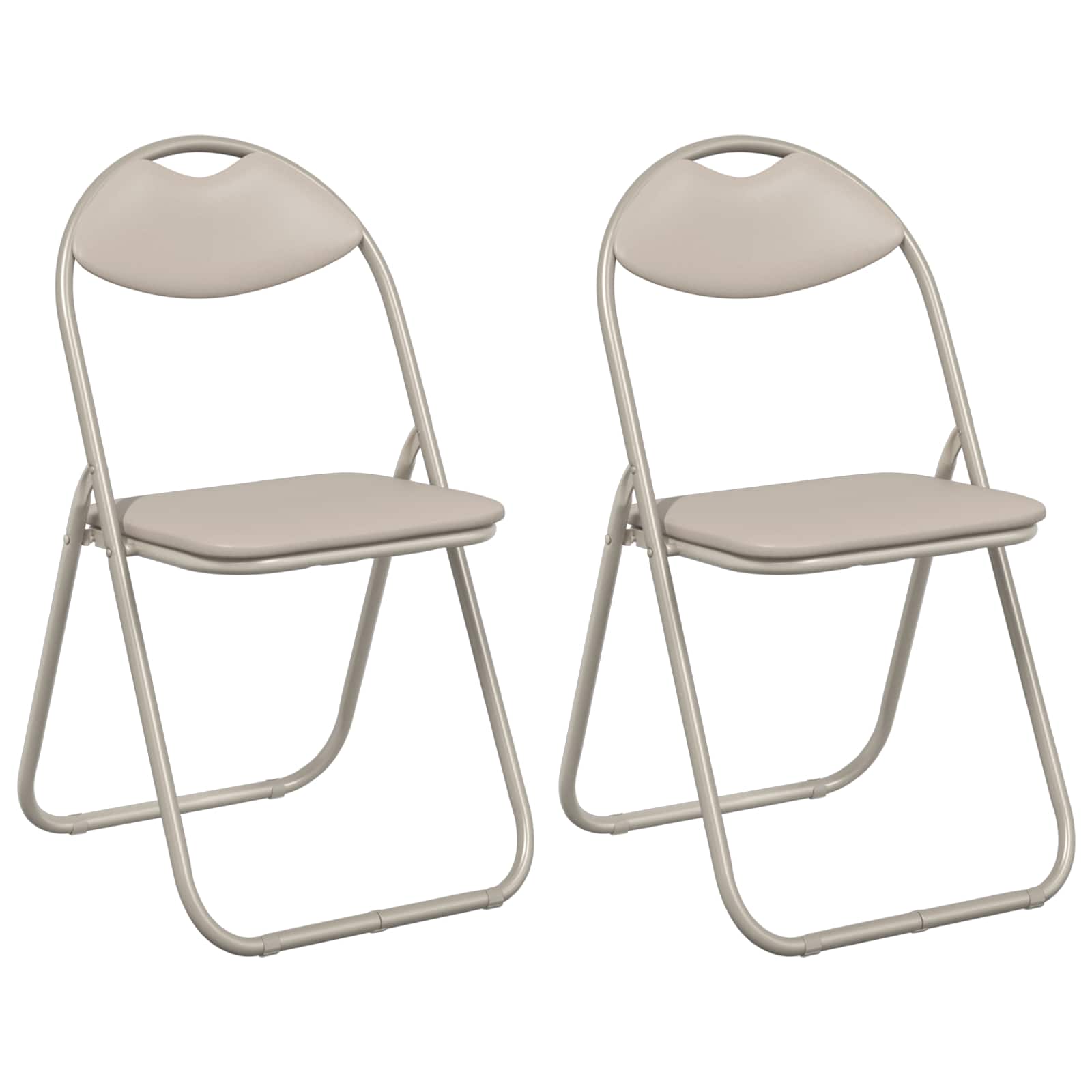 Folding Dining Chair 2 pcs Sand 48 x 43.5 x 81 cm