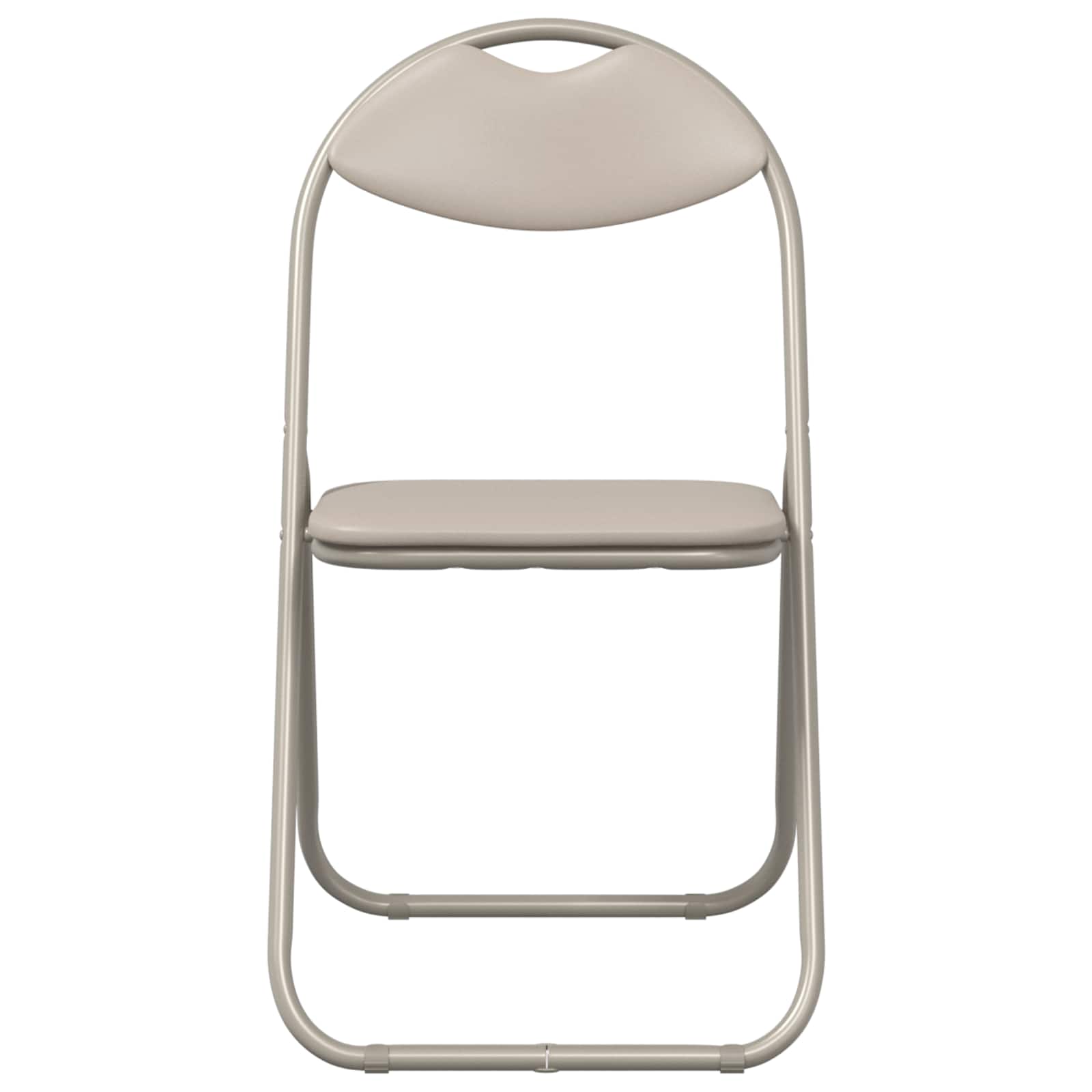 Folding Dining Chair 2 pcs Sand 48 x 43.5 x 81 cm