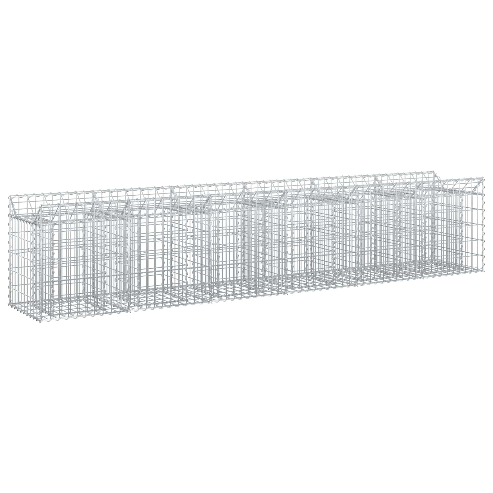Gabionu paaugstināta dobe 2 gab. Sudraba 300 x 50 x 60 cm