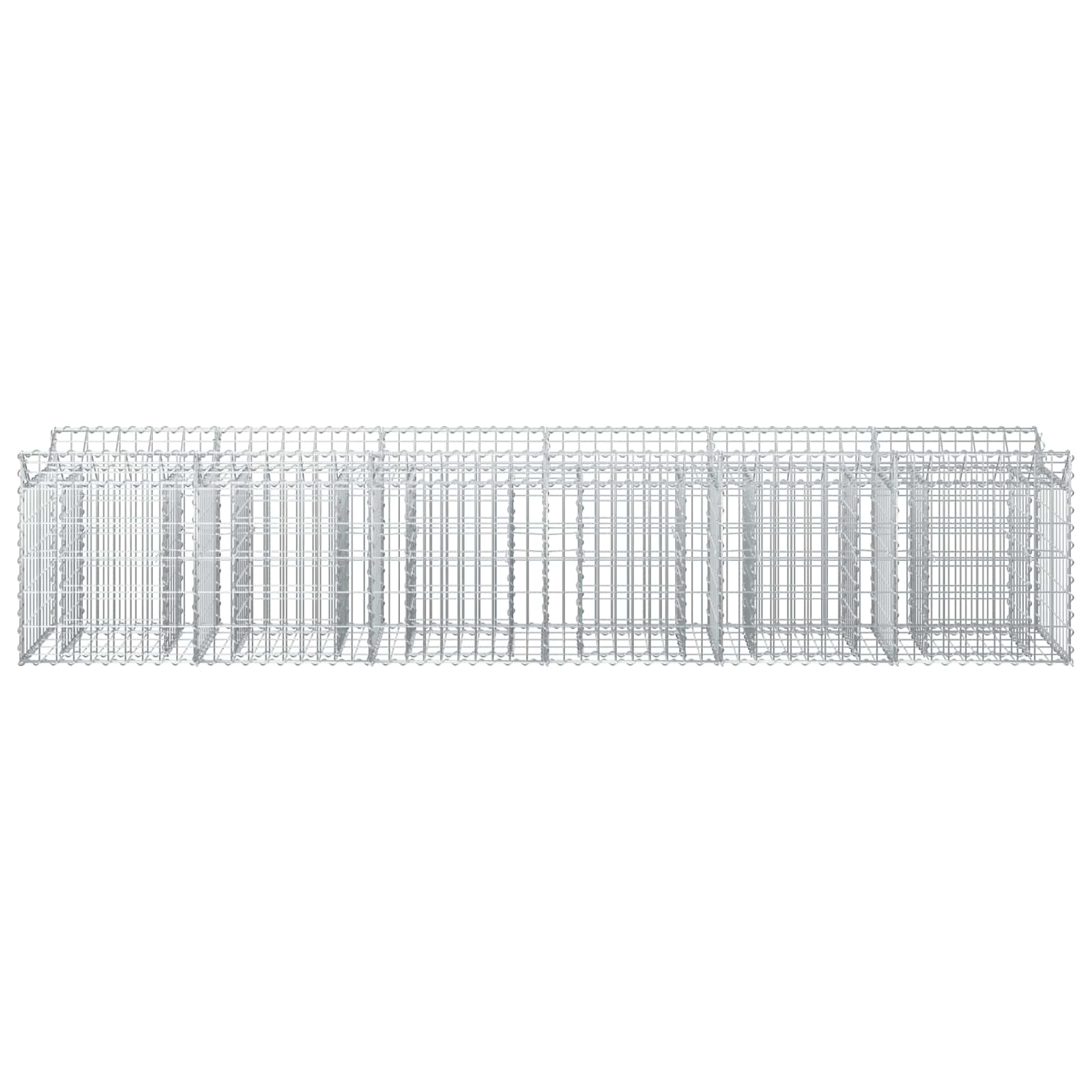 Gabionu paaugstināta dobe 2 gab. Sudraba 300 x 50 x 60 cm