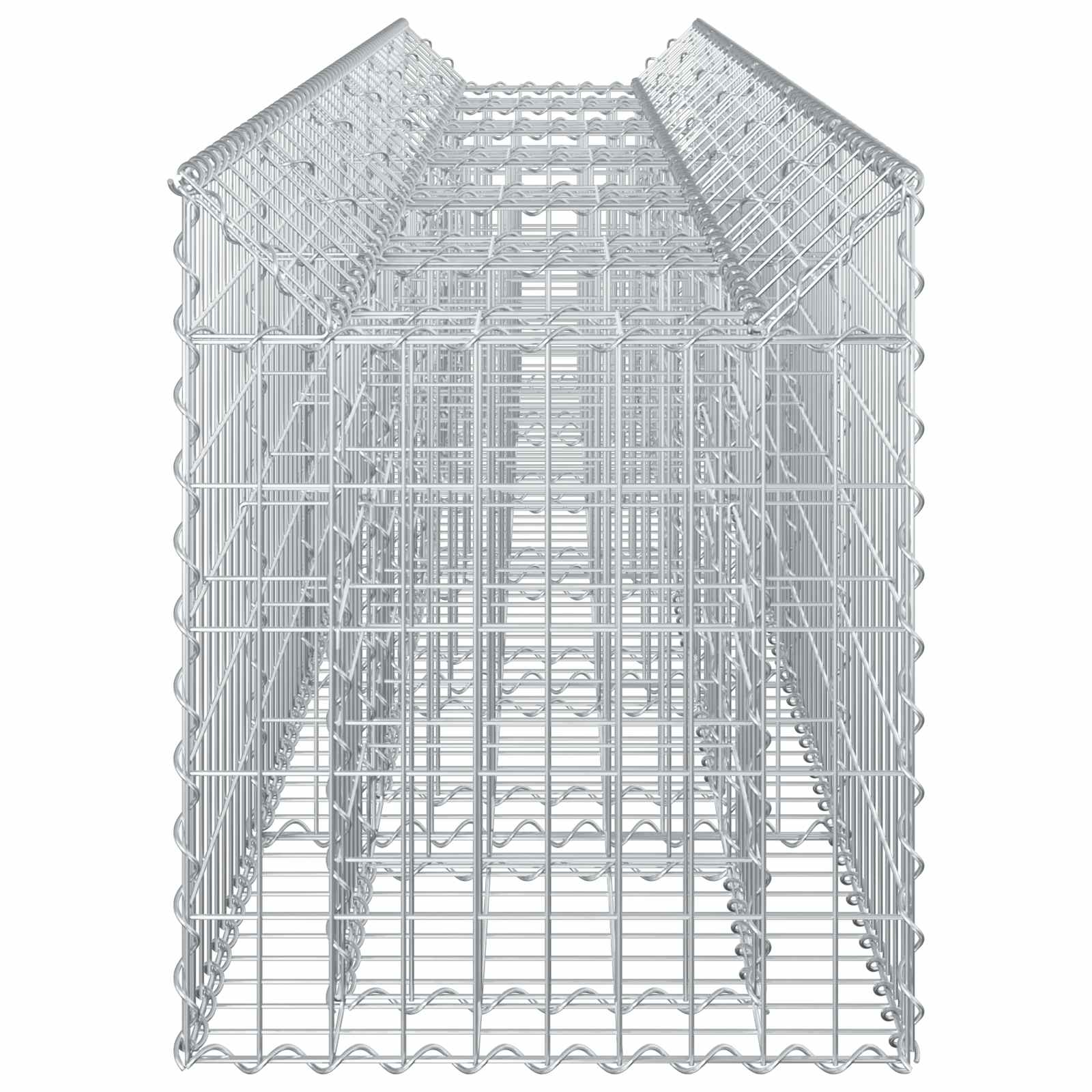 Gabionu paaugstināta dobe 2 gab. Sudraba 300 x 50 x 60 cm