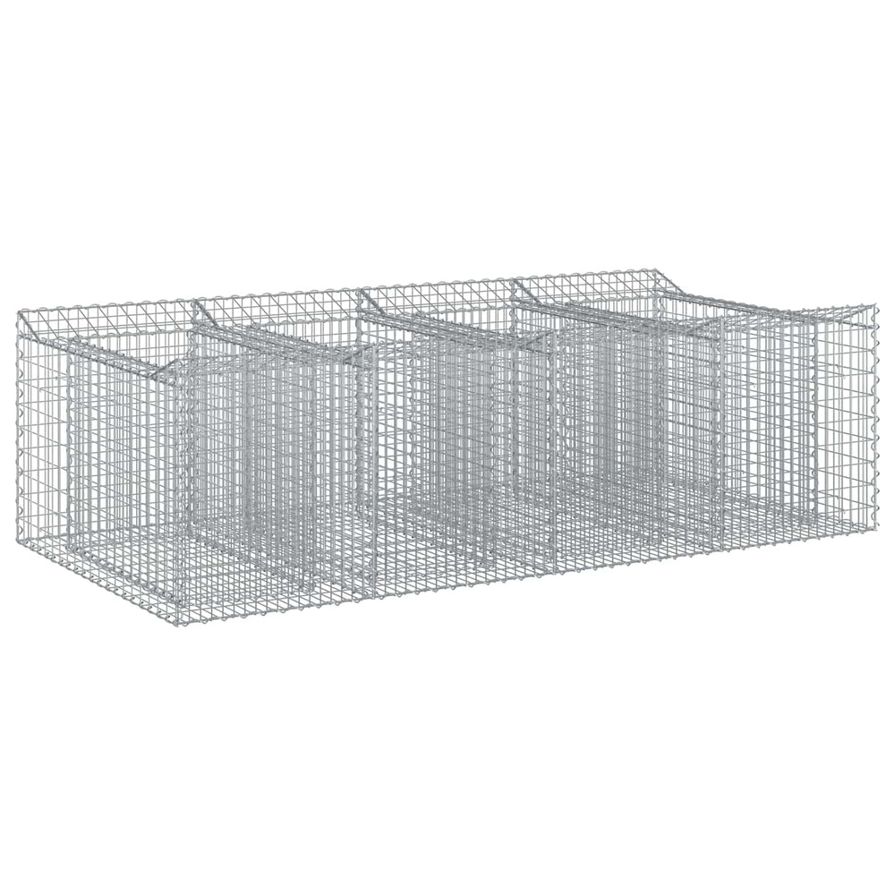 Gabioninė pakelta lova 2 pcs Sidabrinė