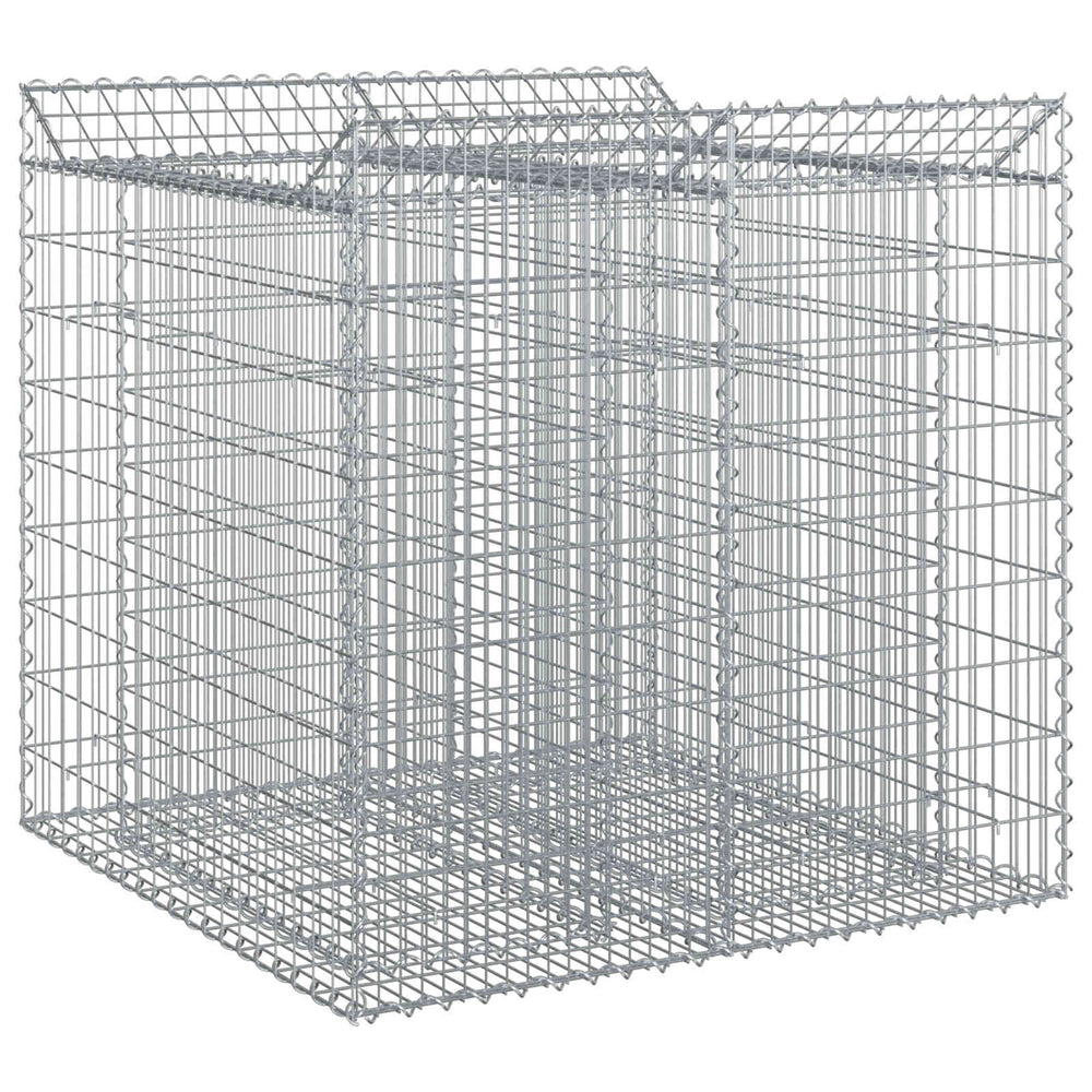 Gabioninė pakelta lova 2 pcs Sidabrinė