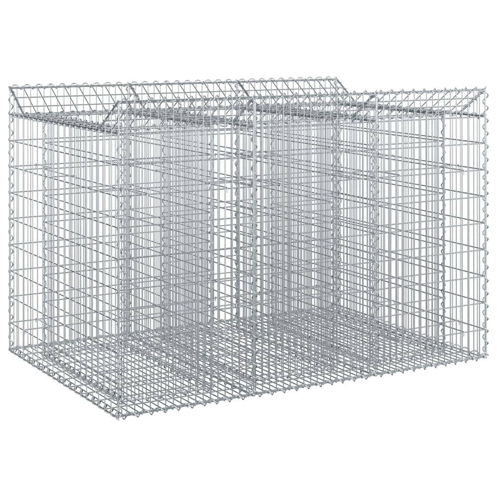 Gabioninė pakelta lova 2 pcs Sidabrinė