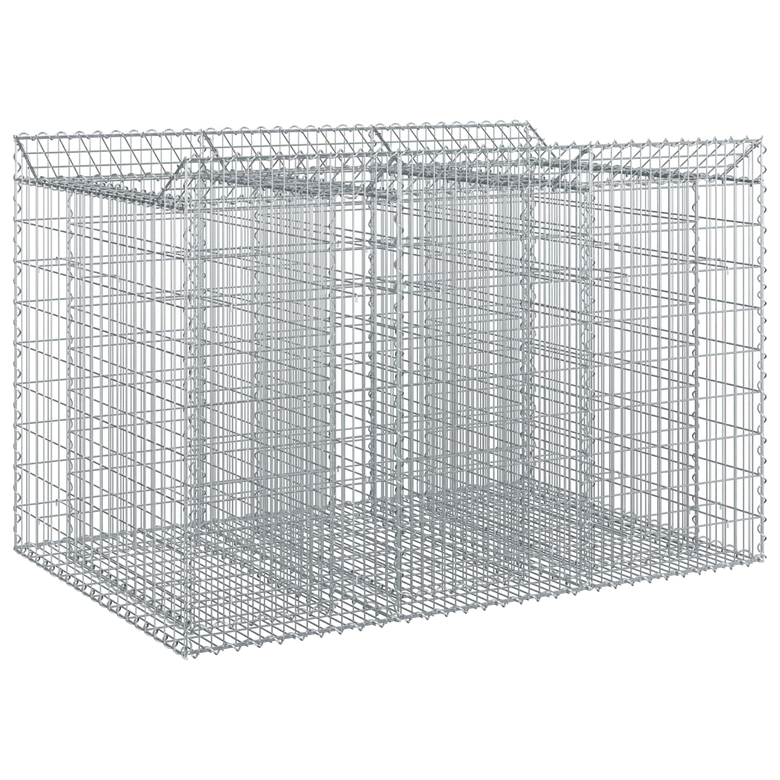 Gabioninė pakelta lova 2 pcs Sidabrinė