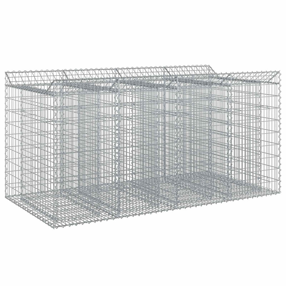 Gabioninė pakelta lova 2 pcs Sidabrinė