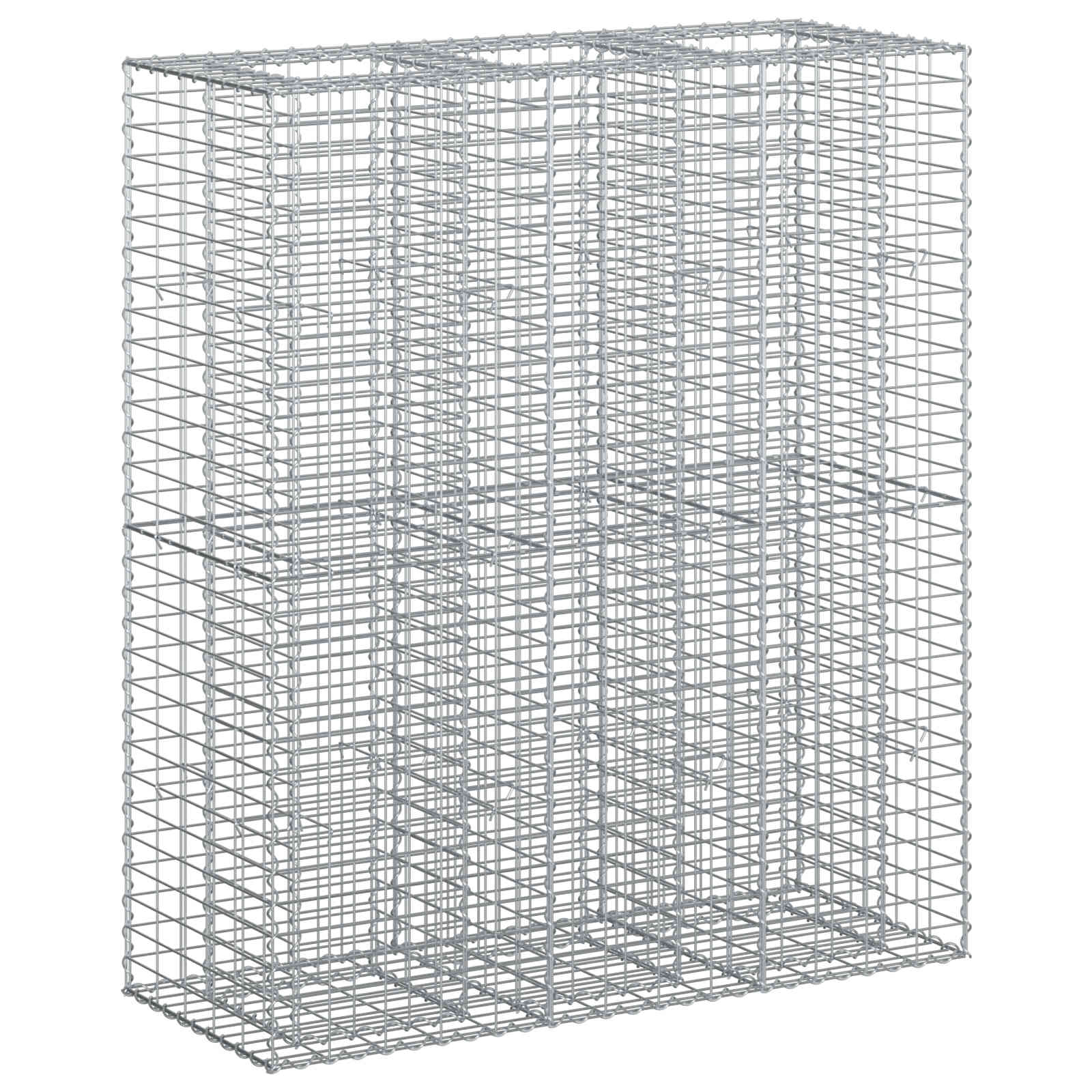 Gabionu paaugstināta dobe 2 gab. Sudraba 130 x 50 x 150 cm