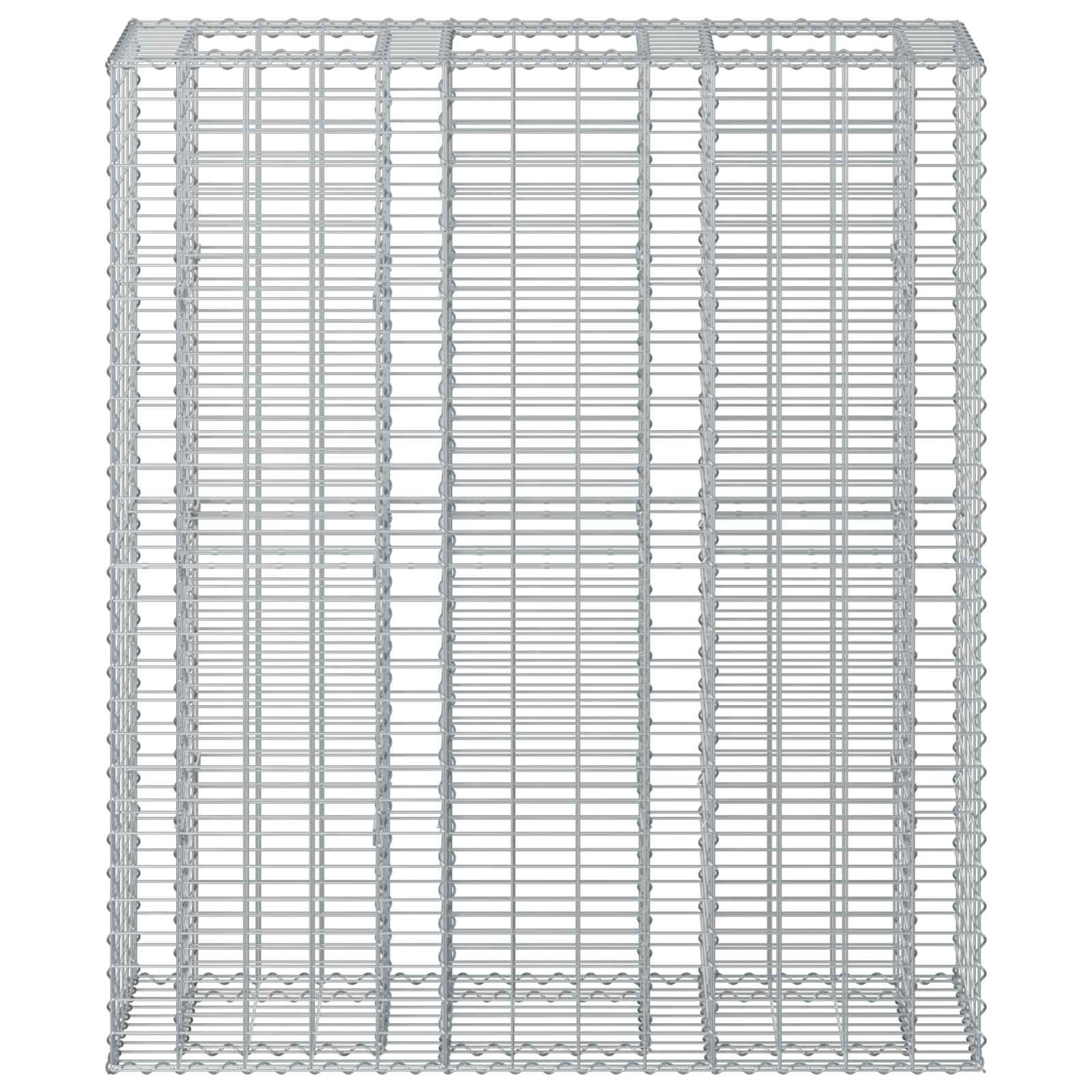 Gabionu paaugstināta dobe 2 gab. Sudraba 130 x 50 x 150 cm