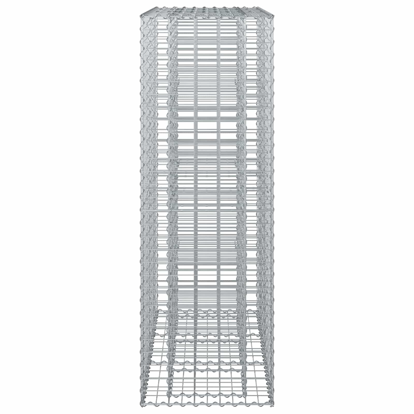 Gabionu paaugstināta dobe 2 gab. Sudraba 130 x 50 x 150 cm