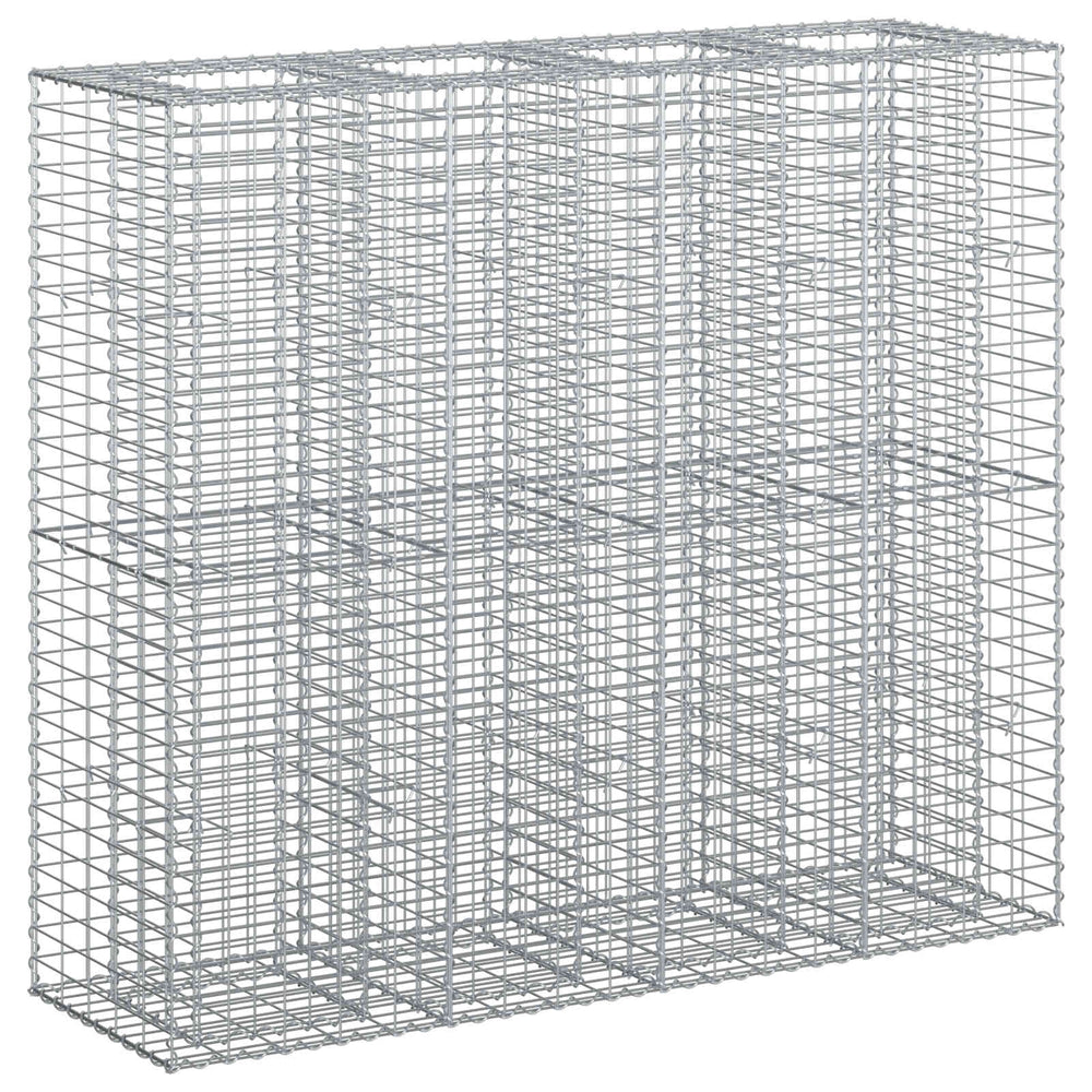 Gabioninė pakelta lova 2 pcs Sidabro 170 x 50 x 150 cm