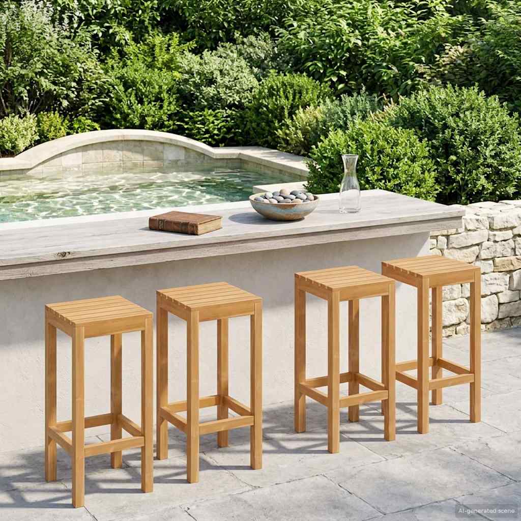 Baro taburetė 4 pcs Ruda Kieto teka medžio