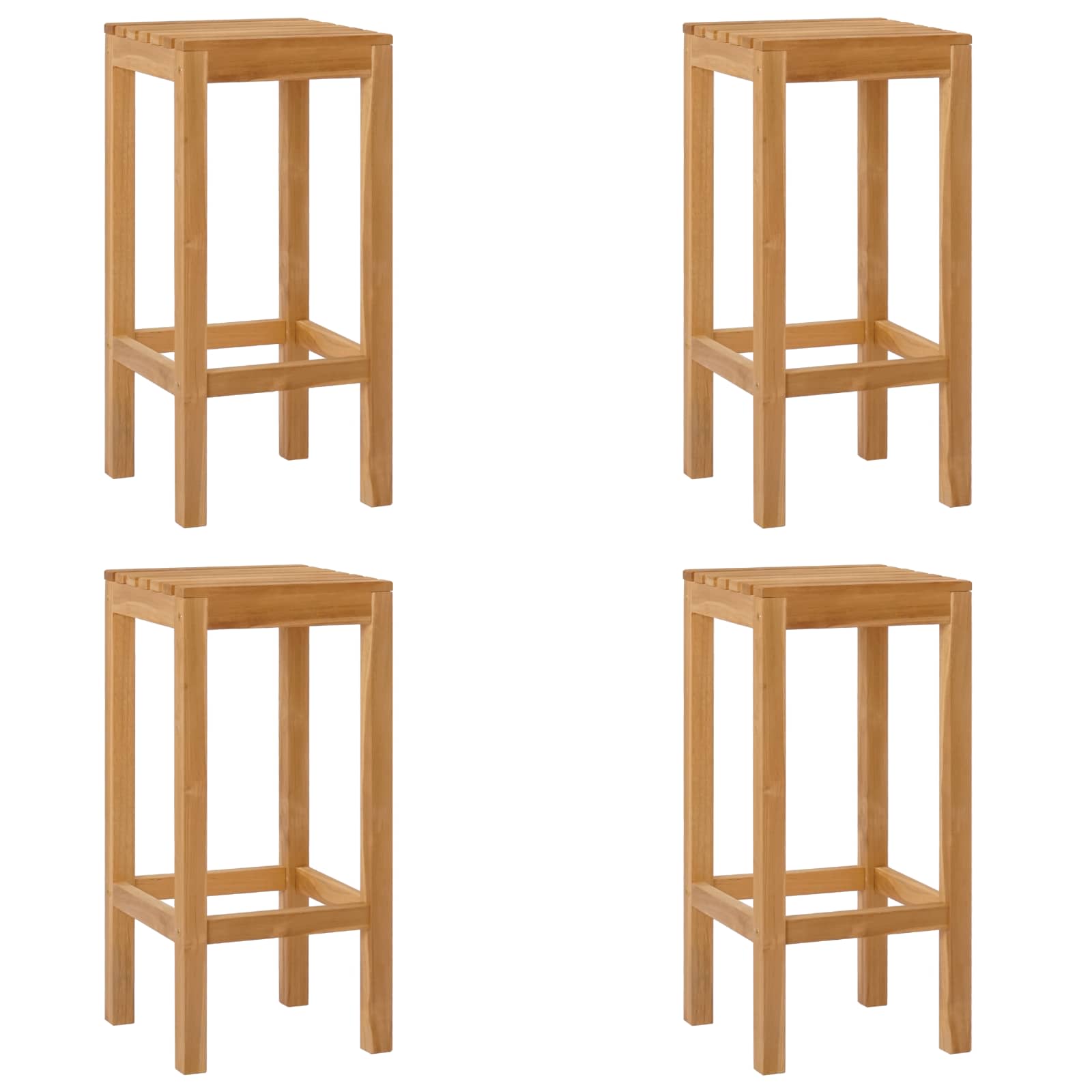 Baro taburetė 4 pcs Ruda Kieto teka medžio