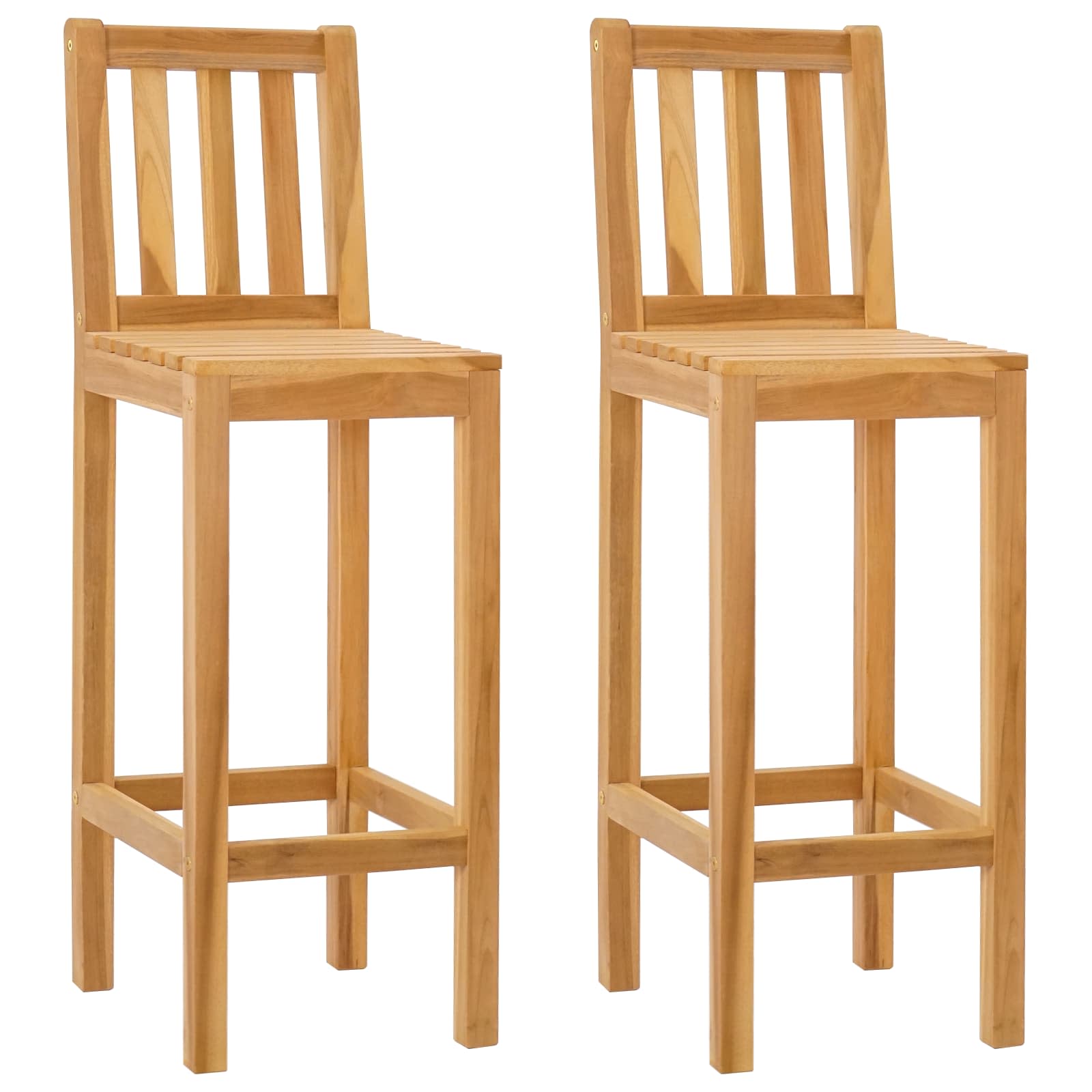 Baro Kėdė 2 pcs Neapdorotas 35 x 45 x 110 cm Kieto teka medžio