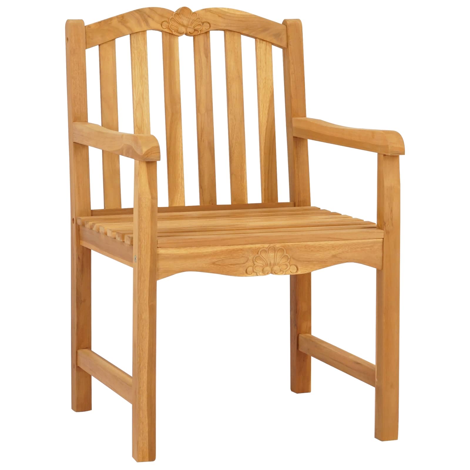 Sodo Kėdė 2 pcs Natūrali 58 x 60 x 93 cm Kieto teka medžio