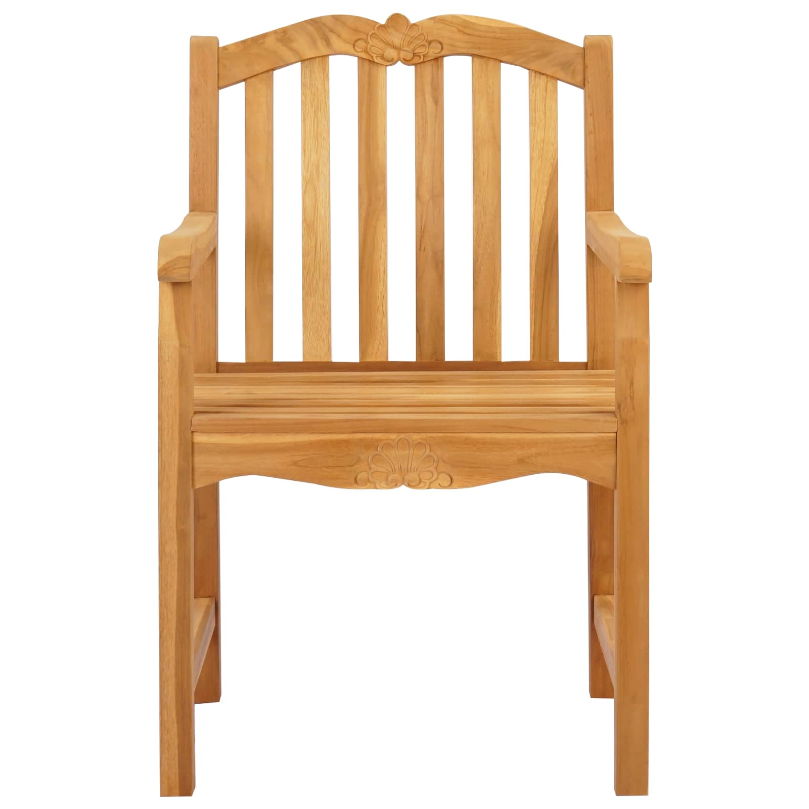 Sodo Kėdė 2 pcs Natūrali 58 x 60 x 93 cm Kieto teka medžio