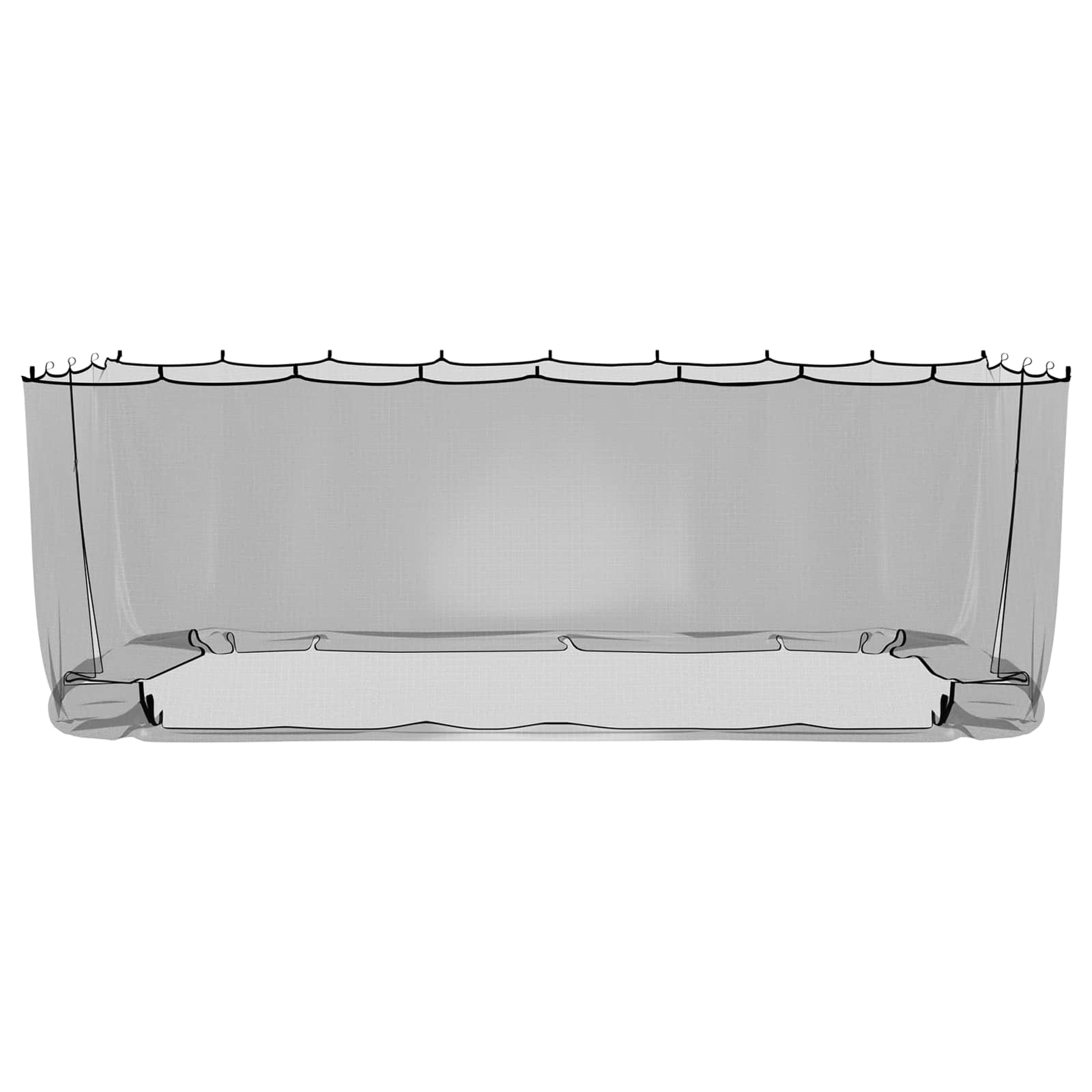 Uodų tinklelį pavėsinei 220 tinklas Juoda 6 x 3 x 2 m