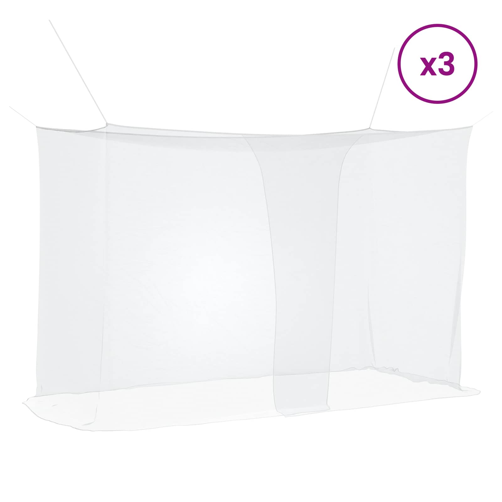 Moskito tinklas lovai 156 akies 3 pcs Balta Poliesteris