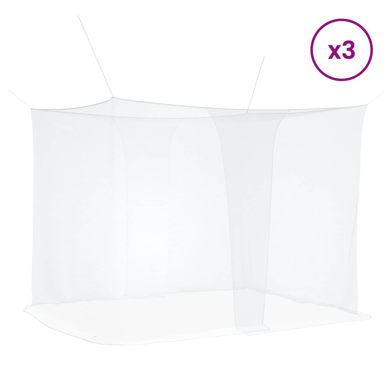 Moskito tinklas lovai 156 akies 3 pcs Balta Poliesteris