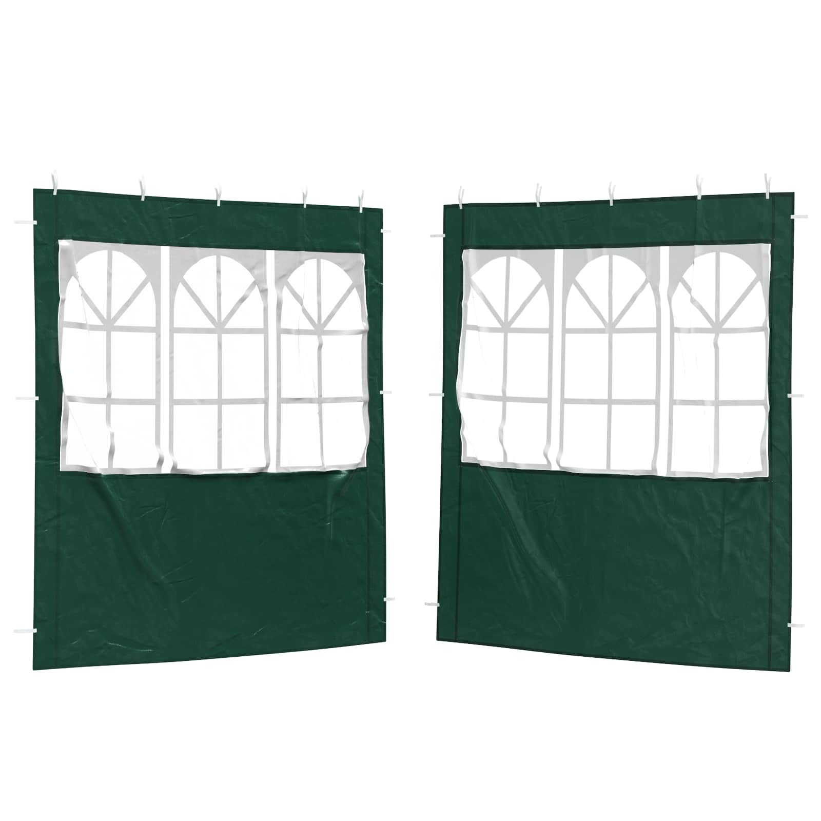 Šventinės palapinės šoninė siena 2 pcs 200 x 195 cm Žalia