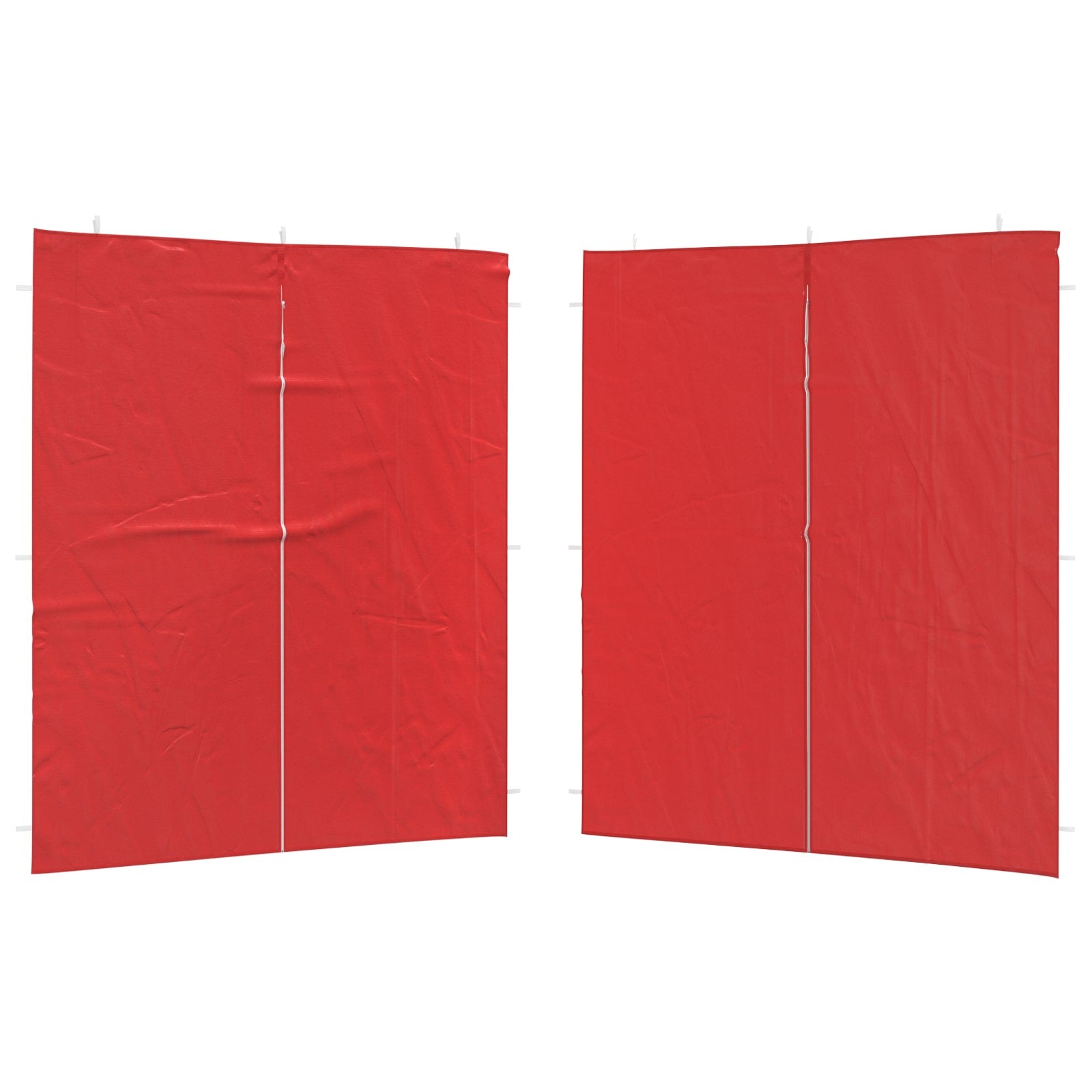 Šventinės palapinės šoninė siena 2 pcs Raudona 200 x 195 cm